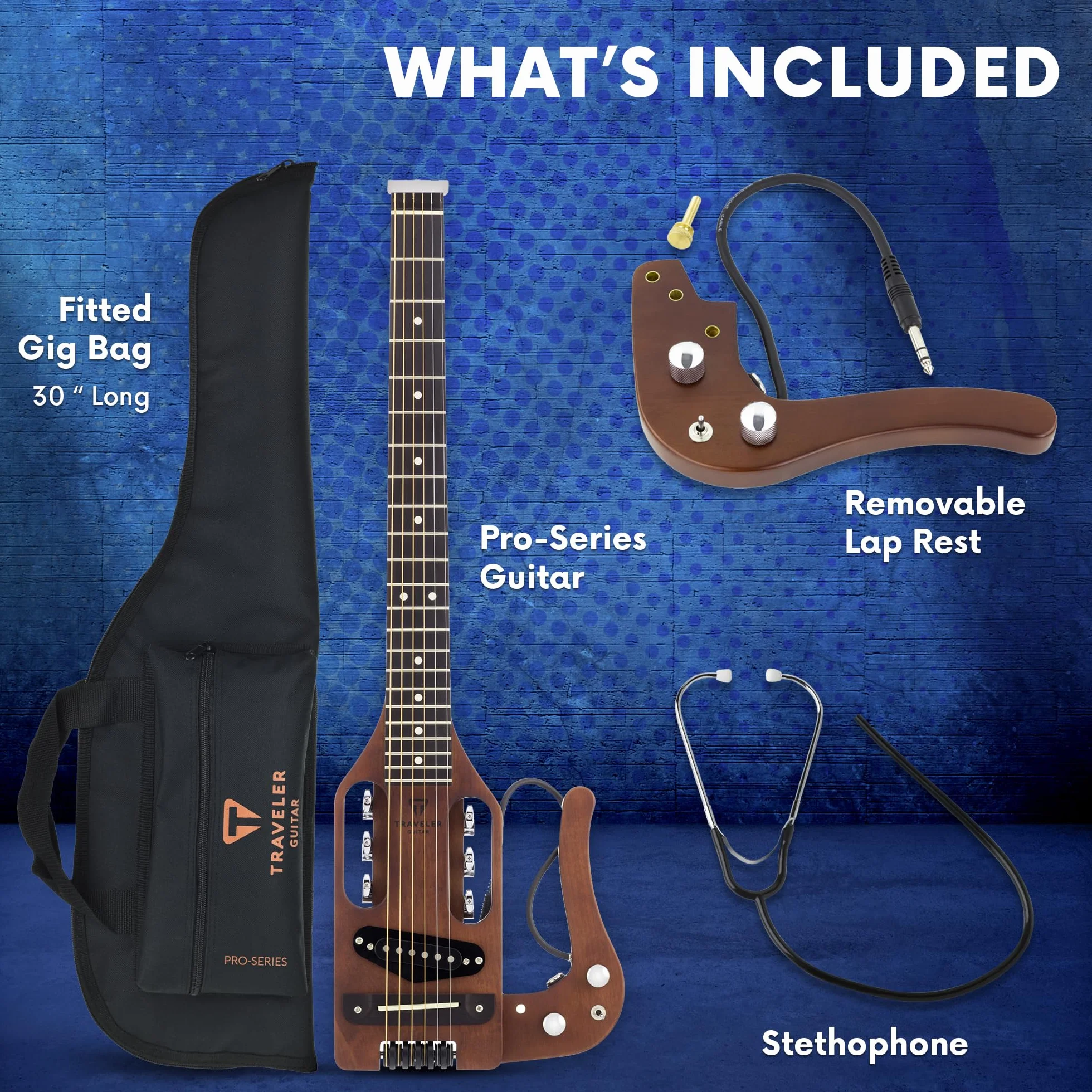 Traveler Guitar Seria Pro Gitara Elektryczna, Antique Brown, 24 3/4"