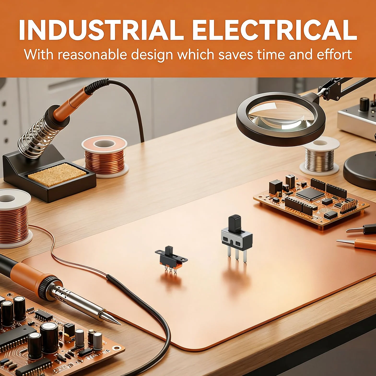 SS12D10 i SS12F15 mini przełącznik suwakowy, 3-biegunowy SPDT, 2 pozycje, montaż pionowy i panelowy, do urządzeń audio i projektów elektronicznych, 50 sztuk