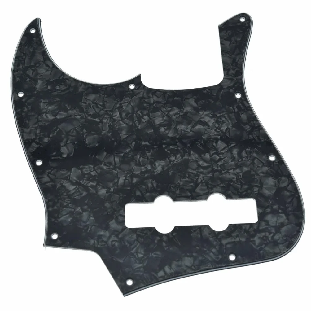 KAISH Lefty 4 String Jazz J Bass Pickguard leworęczny Scrach talerz czarny perłowy