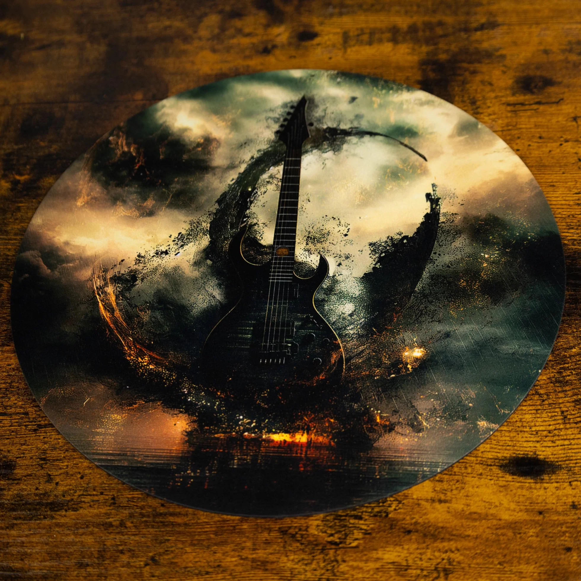 Slipmat - mata do gramofonu z gumy gitara - mata do gramofonu 30,5 cm (12')