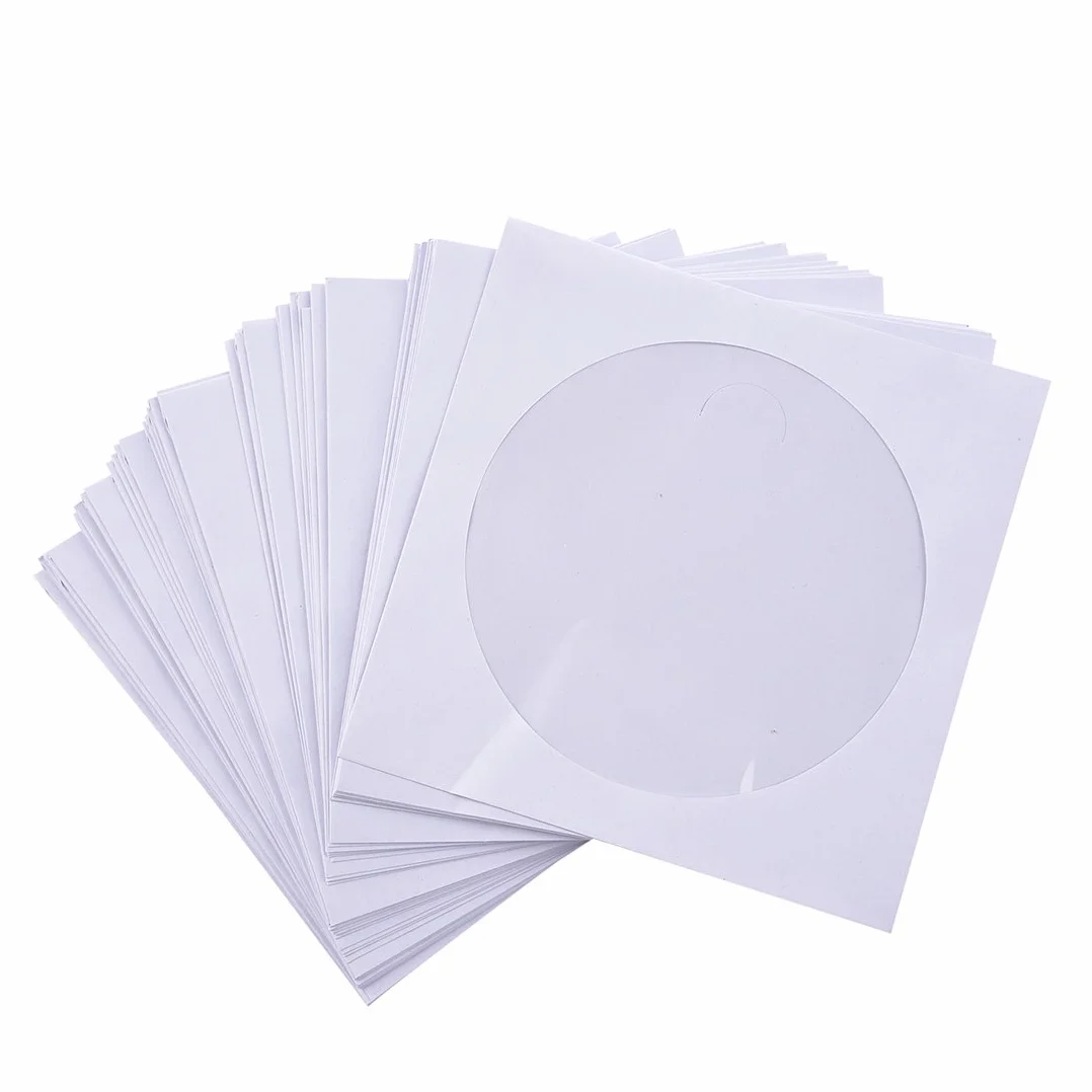 Lanko 50 x 5-calowe kieszenie na płyty CD DVD z klapką
