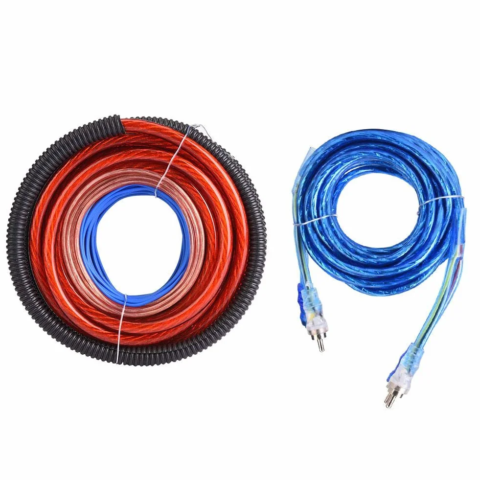 Wzmacniacz, 4 guage 2800 W uniwersalny samochodowy subwoofer audio wzmacniacz zasilania głośnik instalacja kabel kabel zestaw bezpieczników