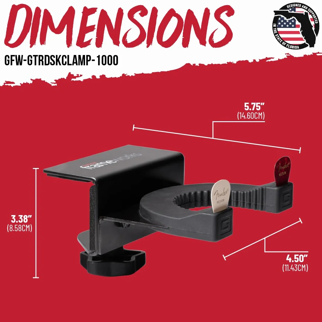 Gator Frameworks GFW-GTRDSKCLAMP-1000 Stojak na gitarę stołową i biurkową