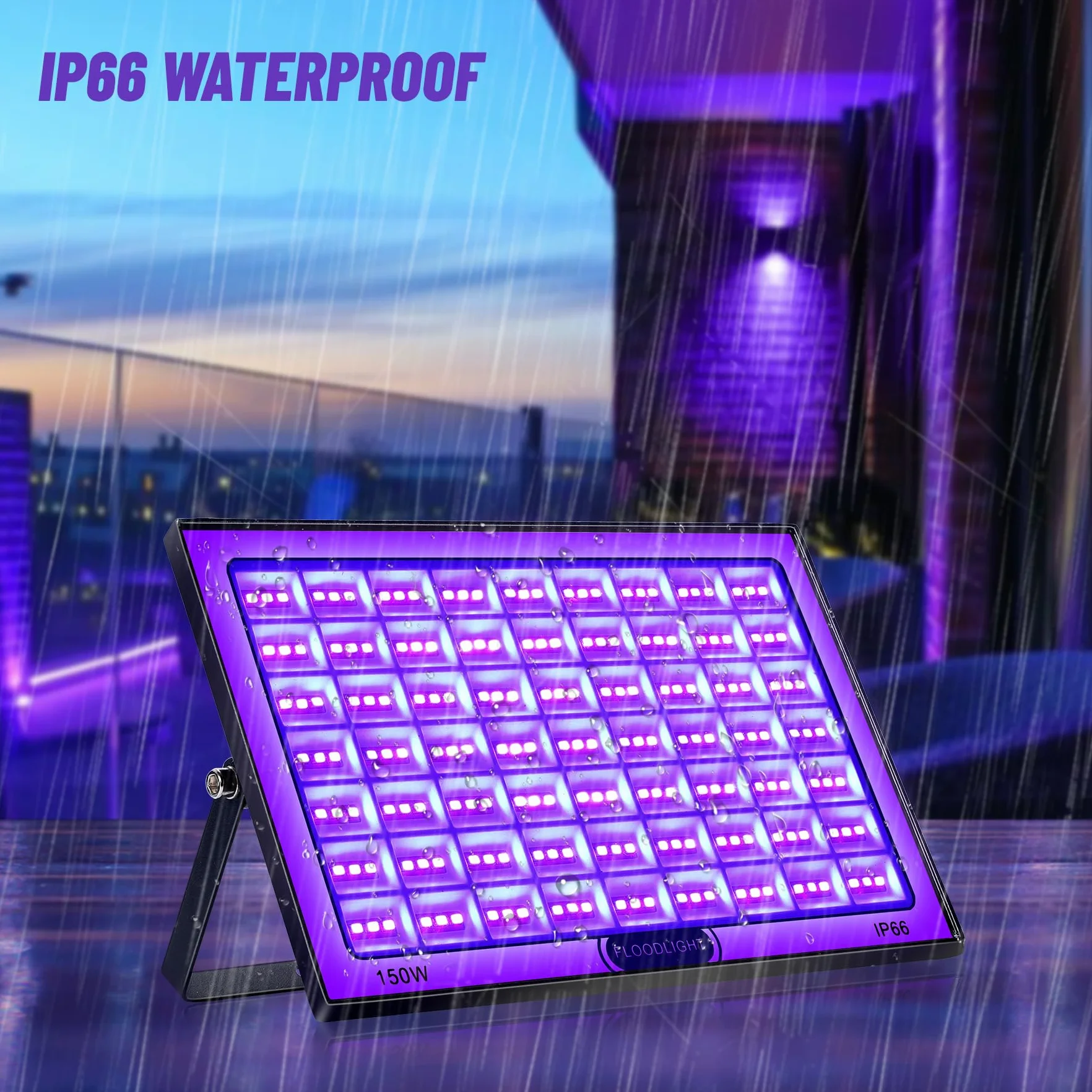 BOSYTRO 50W/100W/150W LED Czarna Światło, IP66 Wodoodporne UV, Światła UV dla Glow Party, Dekoracje Halloween, Body Paint, Oświetlenie Sceniczne, Akcesoria na Glow In The Dark Party (150W-2)