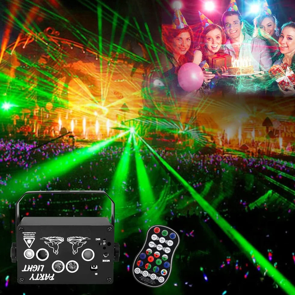 Uraqt Dyskoteka Światło, Światła Stroboskopowe Disco z Pilotem i Kablem USB, Party Disco Lights z 60 Różnymi Wzorami dla Efektów Scenicznych Party Birthday Karaoke