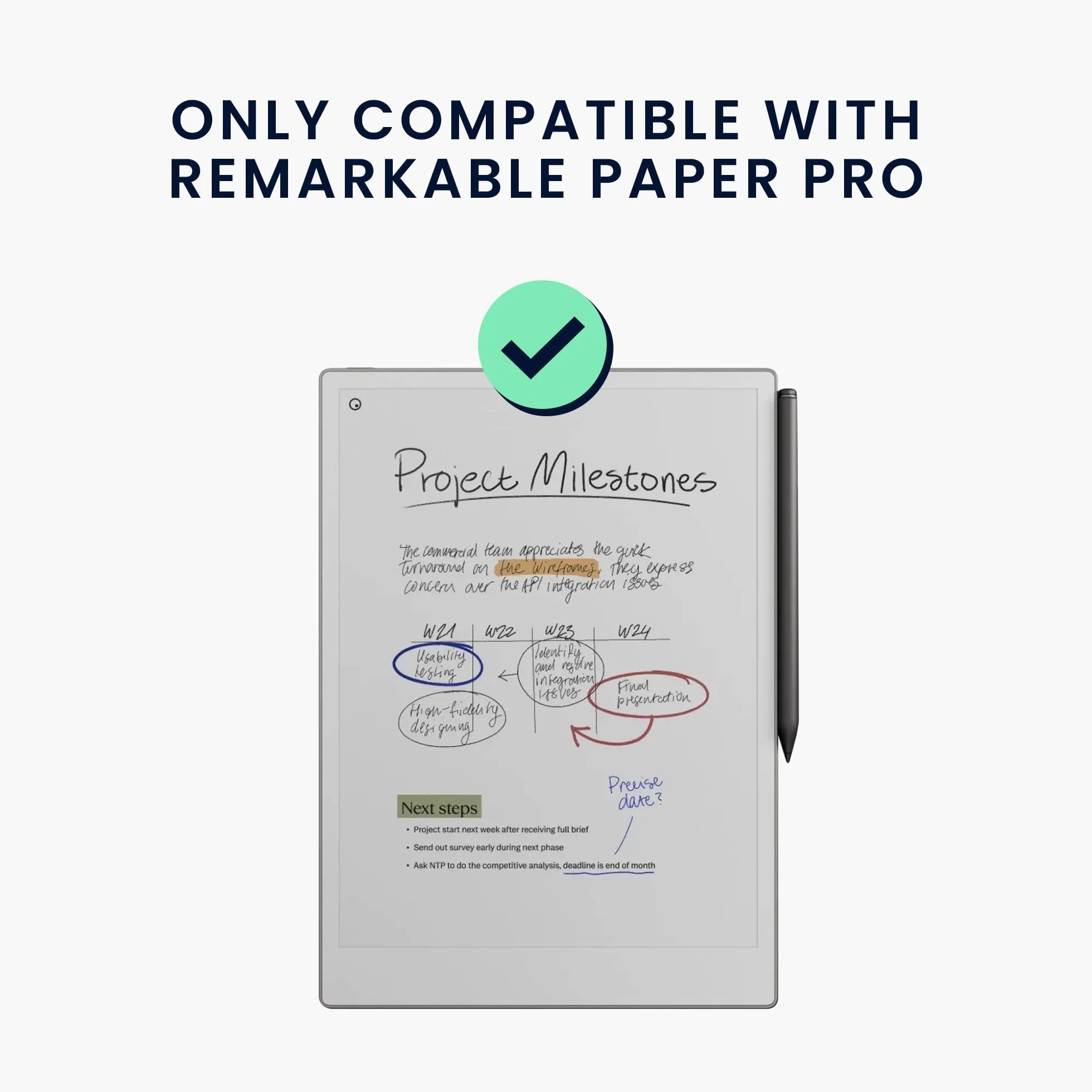 kwmobile Etui na tablet kompatybilne z Remarkable Paper Pro Cover - lekkie etui ze skóry PU z zamknięciem magnetycznym - czarne