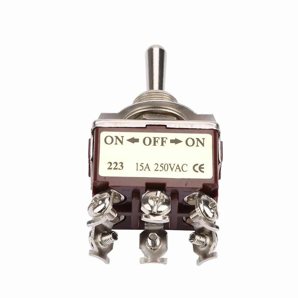 On OFF z 3-pozycyjnym przełącznikiem chwilowym 6 pinów 12 mm 15 A 250 V AC to trzyfunkcyjny przełącznik tymczasowy aplikacja odpowiednia do domu