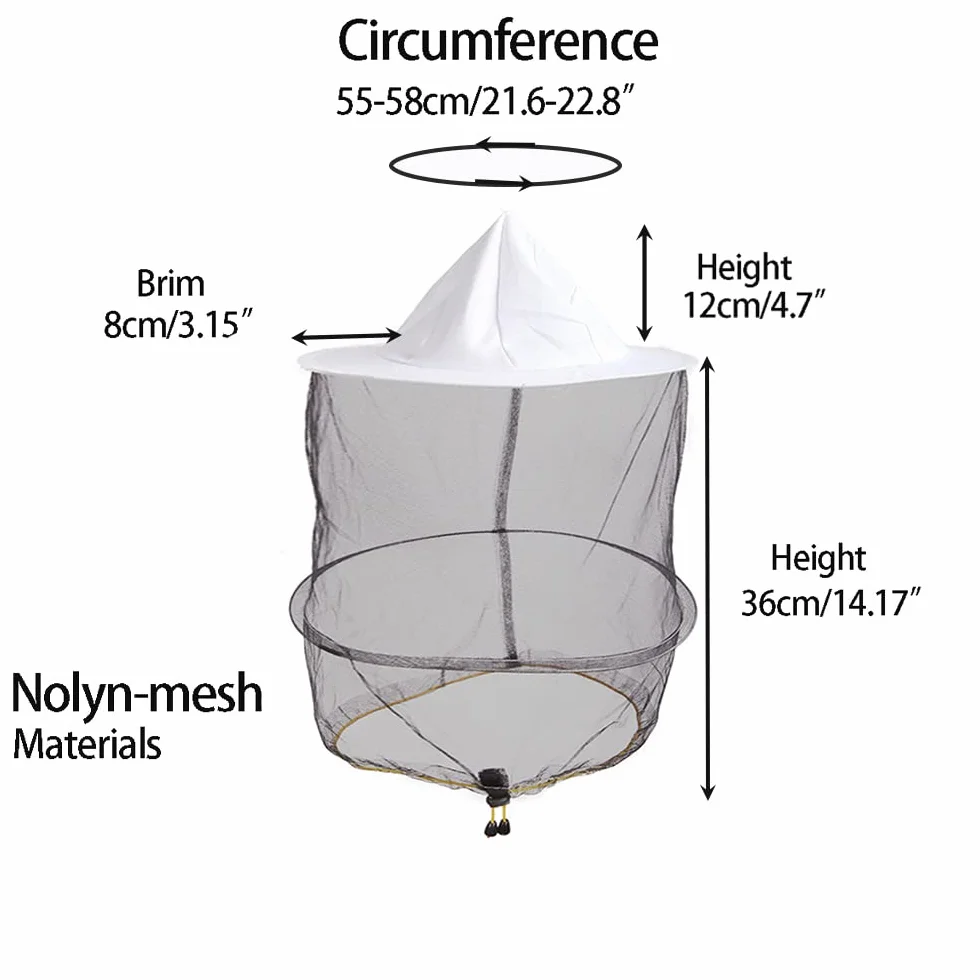 2 szt. Beekeeper Bee Keeping Veil Hat Beekeeper Bee Keepers Hats Gnats Insect Bug Mosquito Cap z siatką siatkową dla mężczyzn kobiet dzieci dzieci