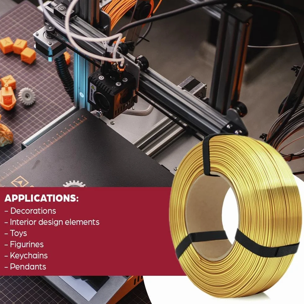 ROSA3D PLA Magic Silk Filament 1,75 mm do drukarek 3D, Złoto-miedziany Refill 1 kg