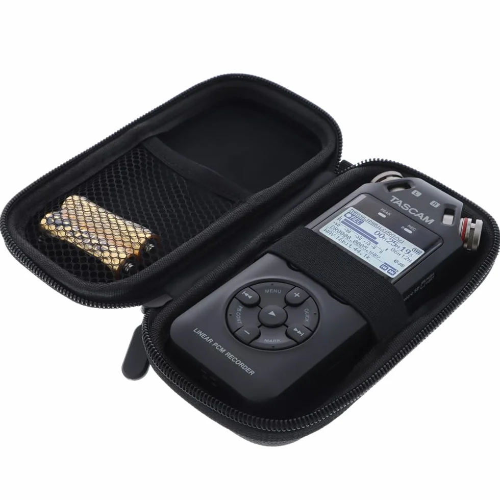 Etui kompatybilne z rejestratorem dźwięku TASCAM DR-05X Pokrowiec ochronny Futerał do przenoszenia - bezpieczna ochrona w podróży - czarny