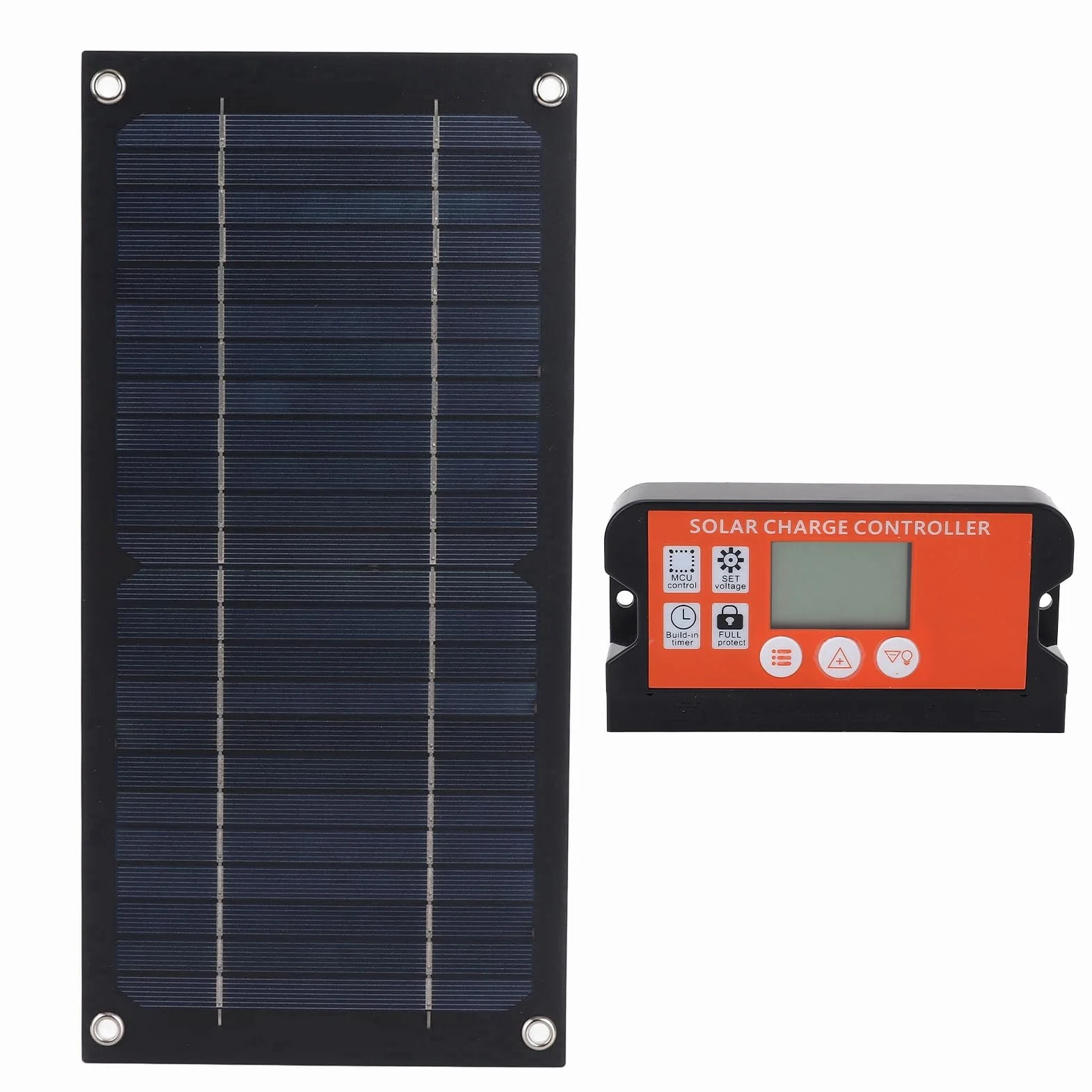 Zestaw Paneli Słonecznych o Mocy 600 W, Przenośna ładowarka do Paneli Słonecznych z Krzemu Monokrystalicznego z Kontrolerem ładowania 100 A, do Pojazdów Kempingowych na świeżym