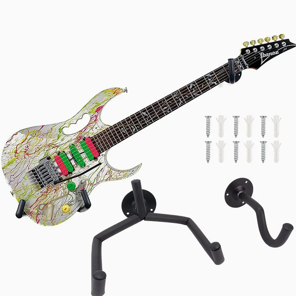 Uchwyt ścienny do gitary, ze śrubami mocującymi, uchwyt ścienny do gitary, basu, mandoliny, banjo, skrzypiec, ukulele itp