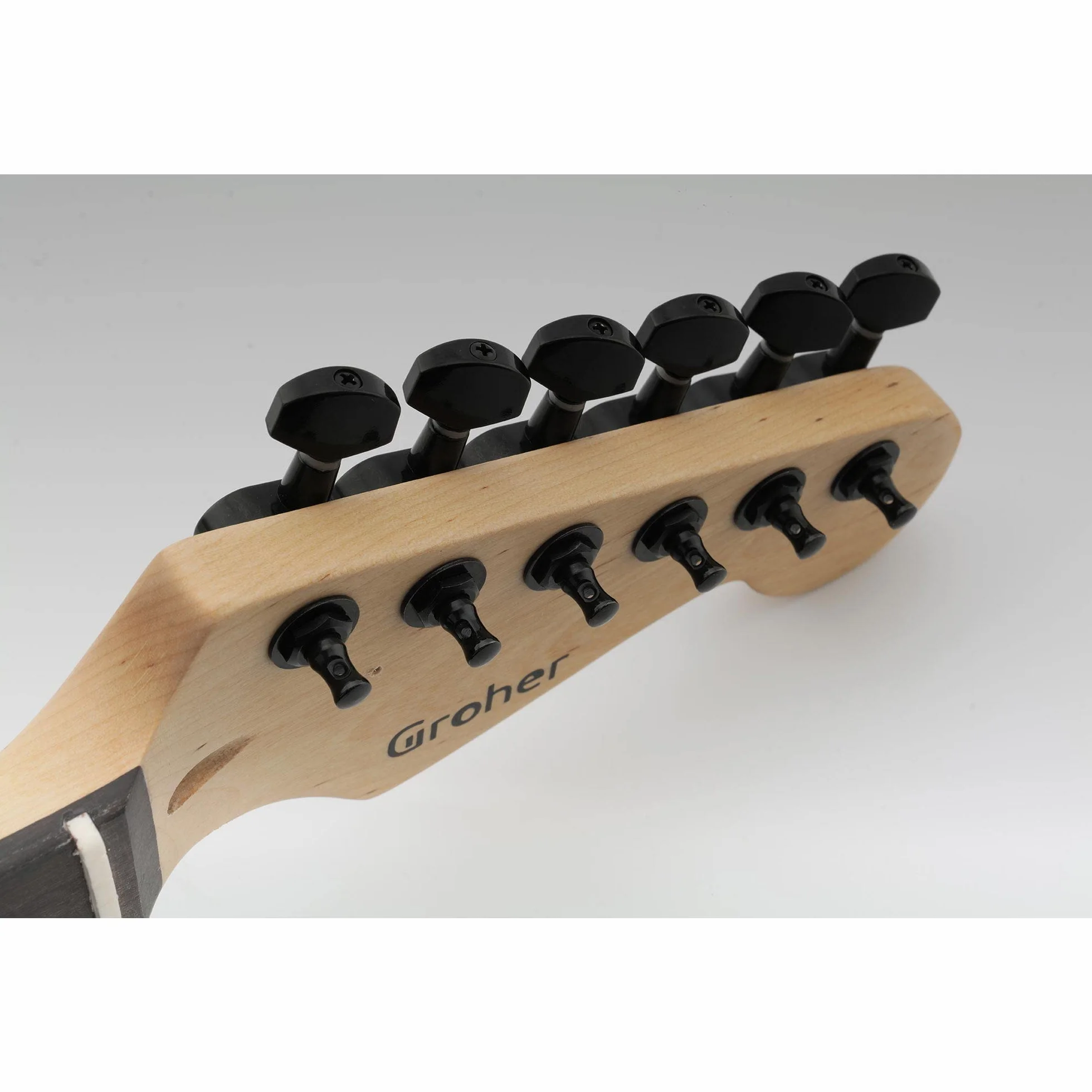 Musiclily 6 w Linii Klucze Gitaryowe Tunery Kołki do Strojenia do Gitary Elektrycznej Fender Strat Tele, Czarny