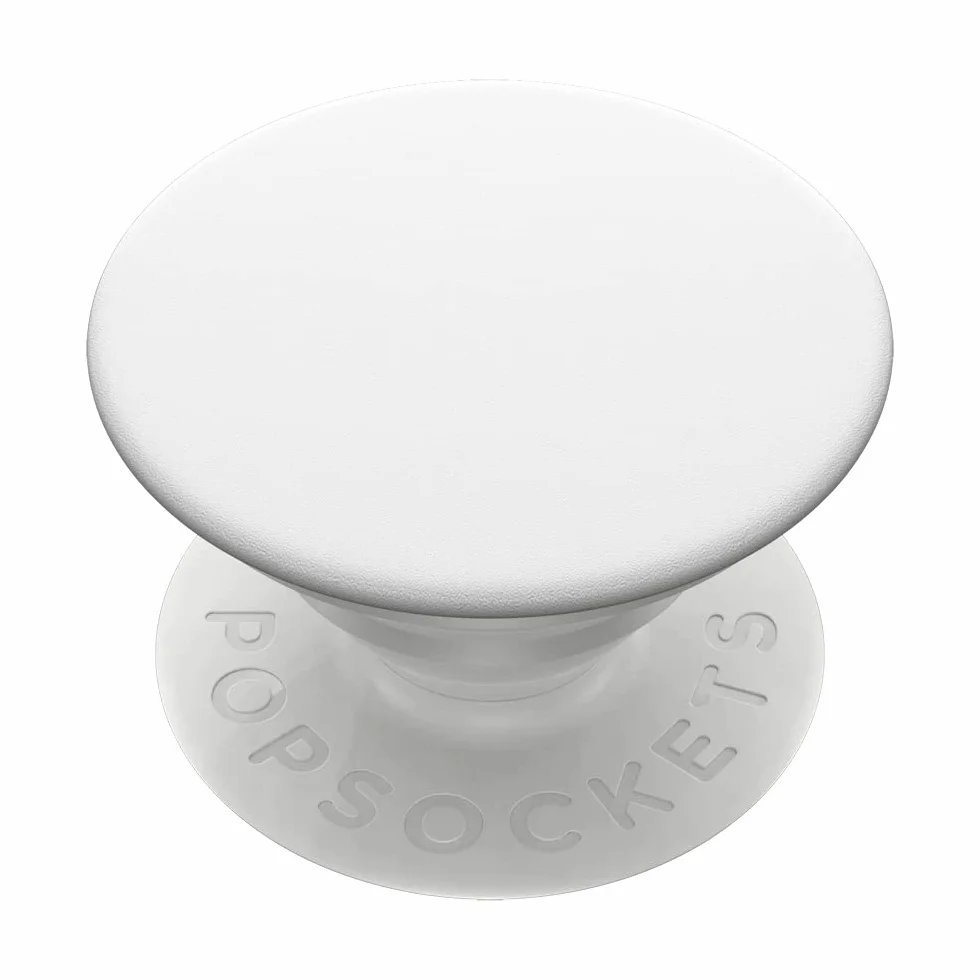 PopSockets PopGrip, 801286 Rozkładany Uchwyt i Podstawka do Telefonów oraz Tabletów z Wymiennymi Krążkami PopTops, Biały (Off-White)