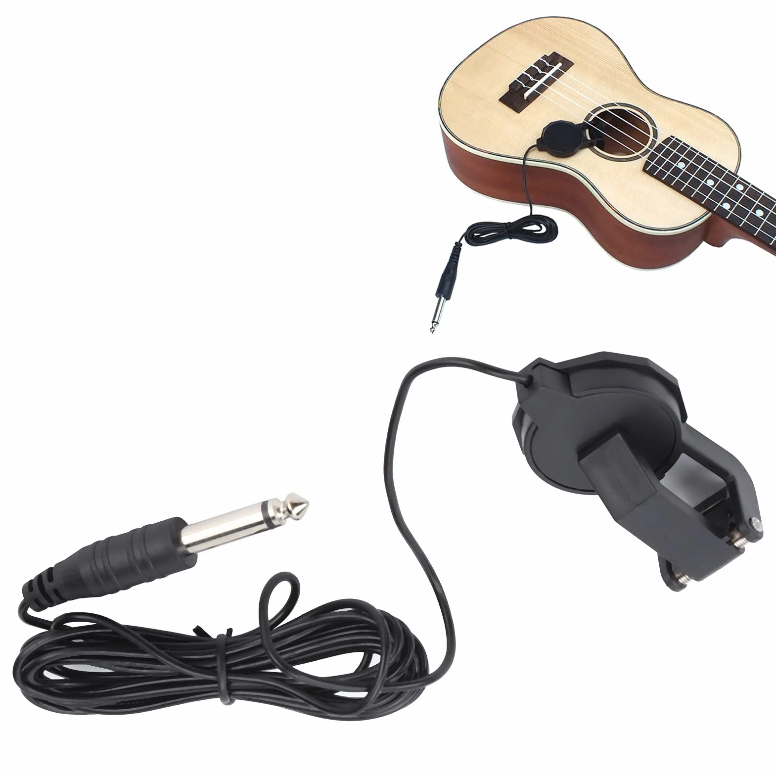 ClipOn Pickup Mikrofon Gitarowy Piezo Akustyczny Skrzypce Ukulele Akcesoria Występy na Scenie Lekki Przenośny