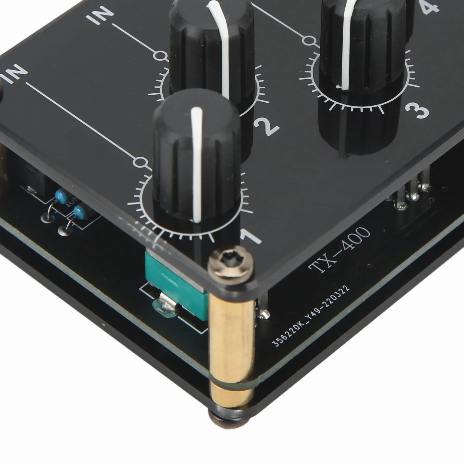 Mikser Audio, Mikser Audio 4 Wejście 1 Wyjście Mini Konsola Karty Dźwiękowej Przenośny Pasywny Mikser Audio Stereo
