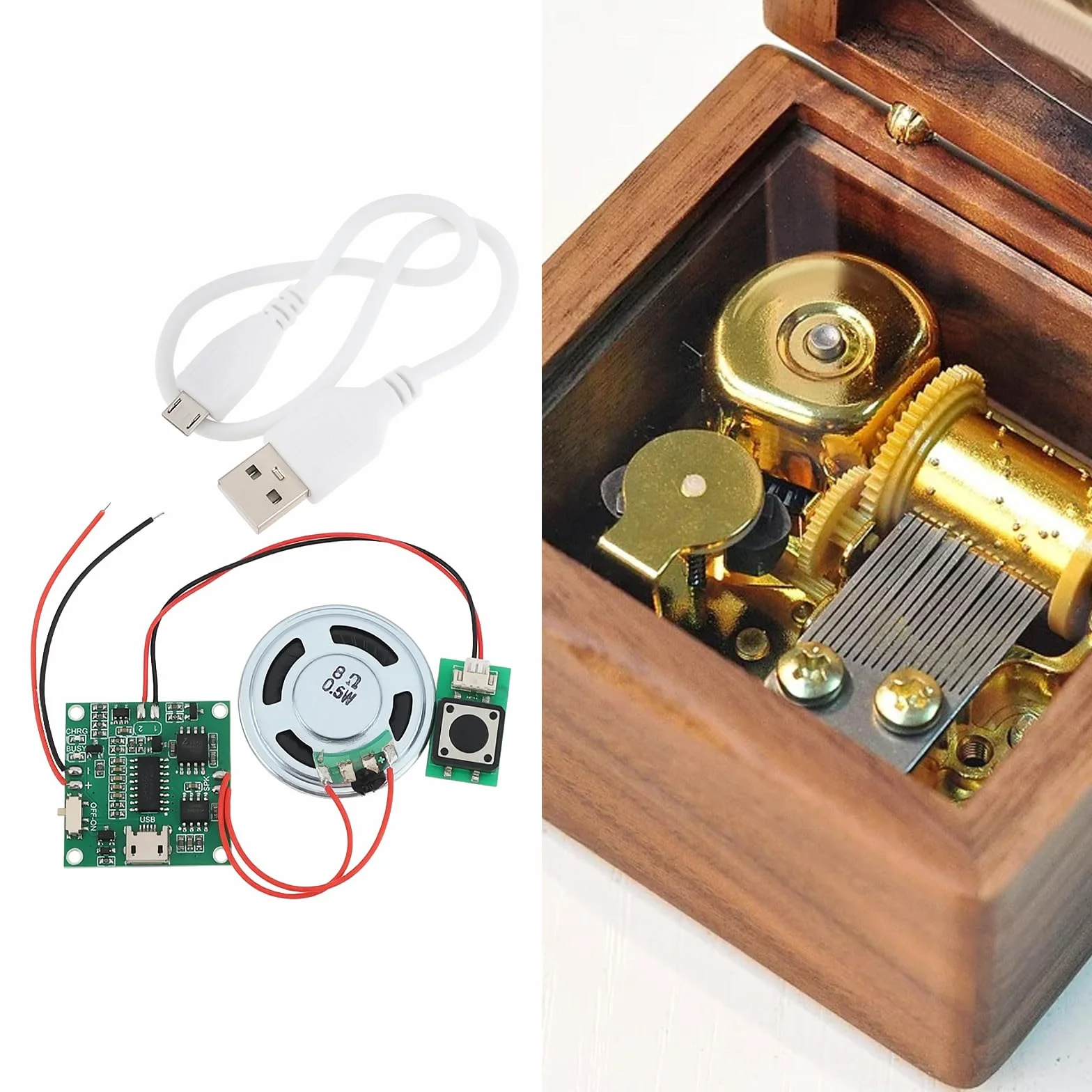 8M Sound Modul Programmierbare MP3 WAV Musik Player with Speaker for DIY Birthday Music Box Greeting Card 4.5-5V