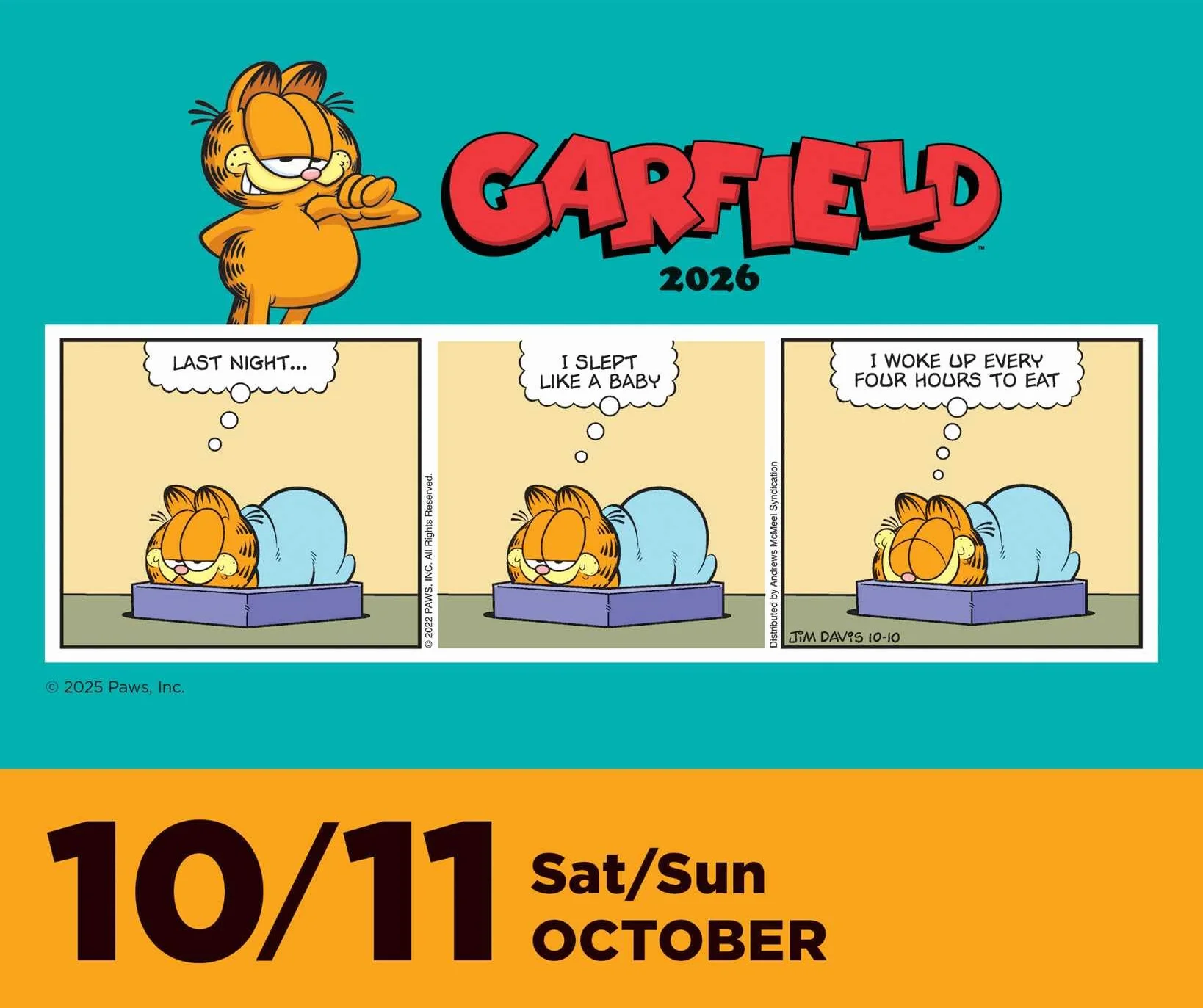 Garfield 2026 Day-to-Day Calendar: Original Andrews McMeel-Tagesabreißkalender [Kalendar]