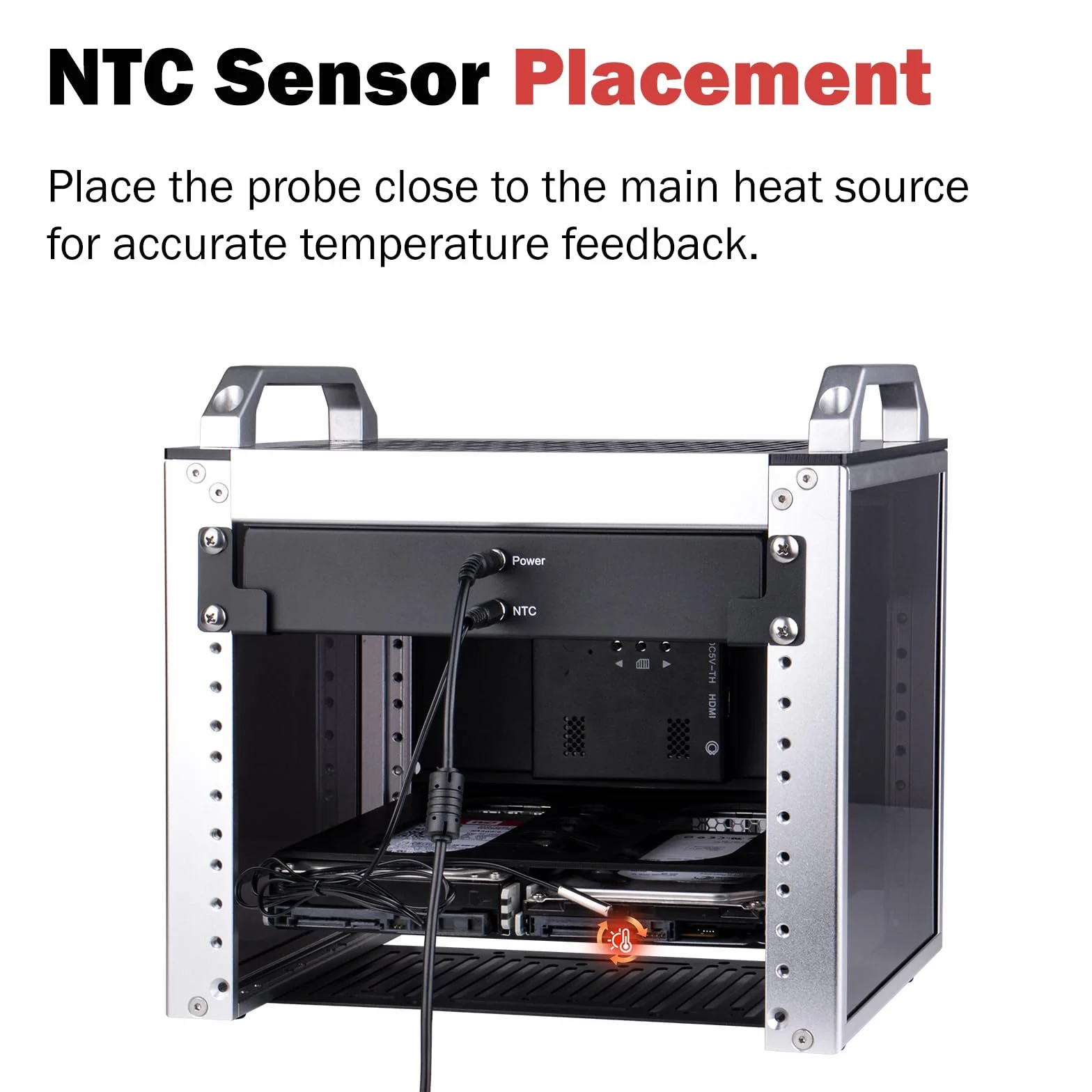 GeeekPi 10-calowy 1U Rackmount Fan Taca z wyświetlaczem OLED, 4 sztuk 80mm aktywne wentylatory do 10-calowego mini serwera rack, kompatybilny z DeskPi RackMate T0 / T1 / T2 / T0 Plus / T1 Plus / TL1