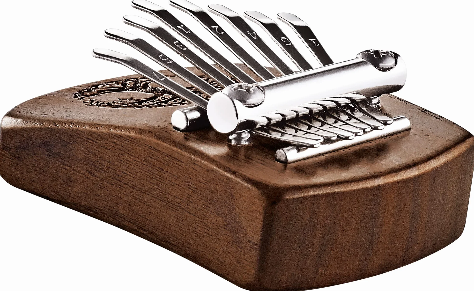 Kalimba Sonic Energy Lite Drewno 8 Dźwięków Tonacja C-dur Czarny Orzech Włoski Drzeworyt Tree of Life