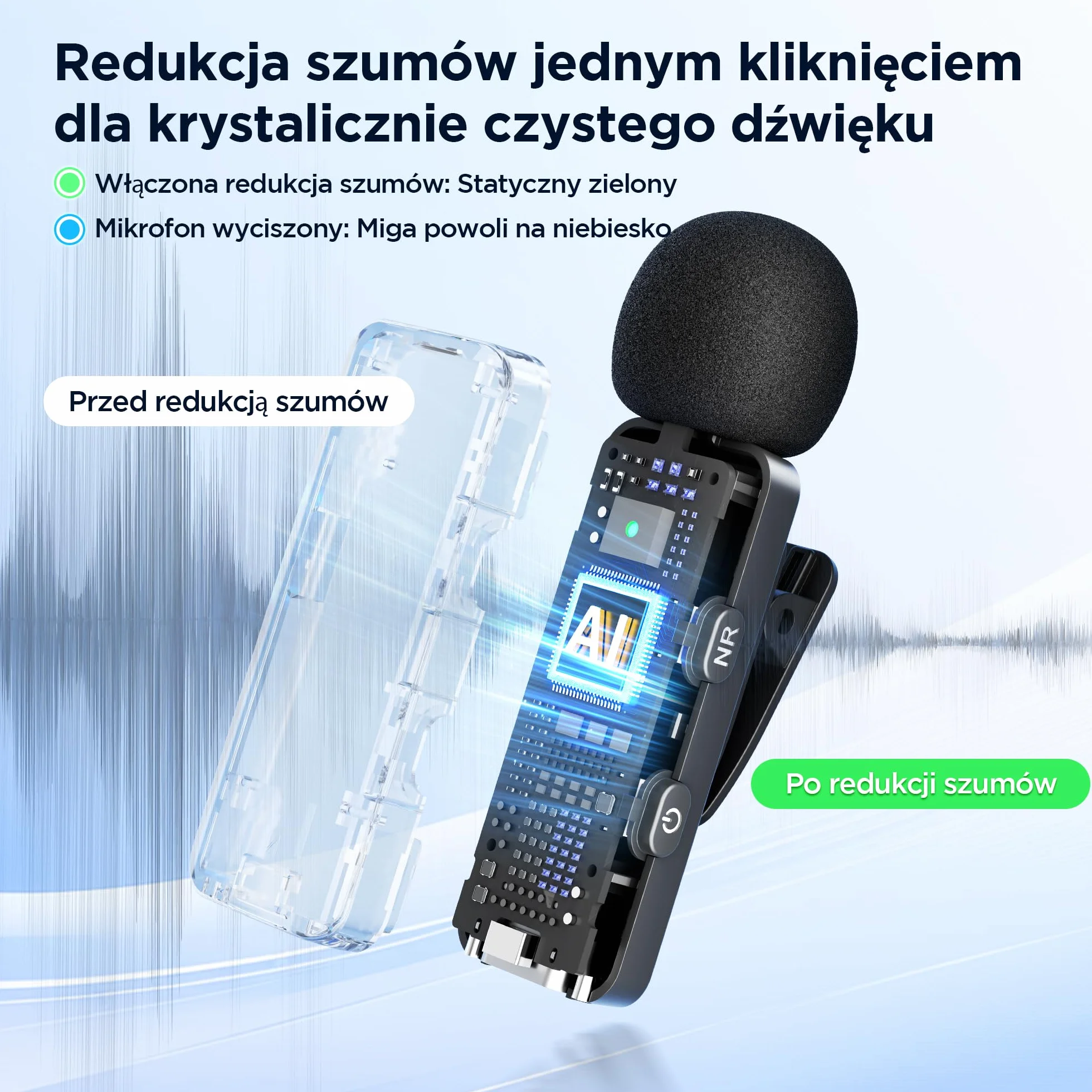Boya BY-V10 Bezprzewodowy mikrofon USB-C, mini, z redukcją szumów, kompatybilny ze smartfonem z systemem Android, ze złączem typu C, laptopem, do YouTube, podcastów, Facebooka, nagrywania vlogów