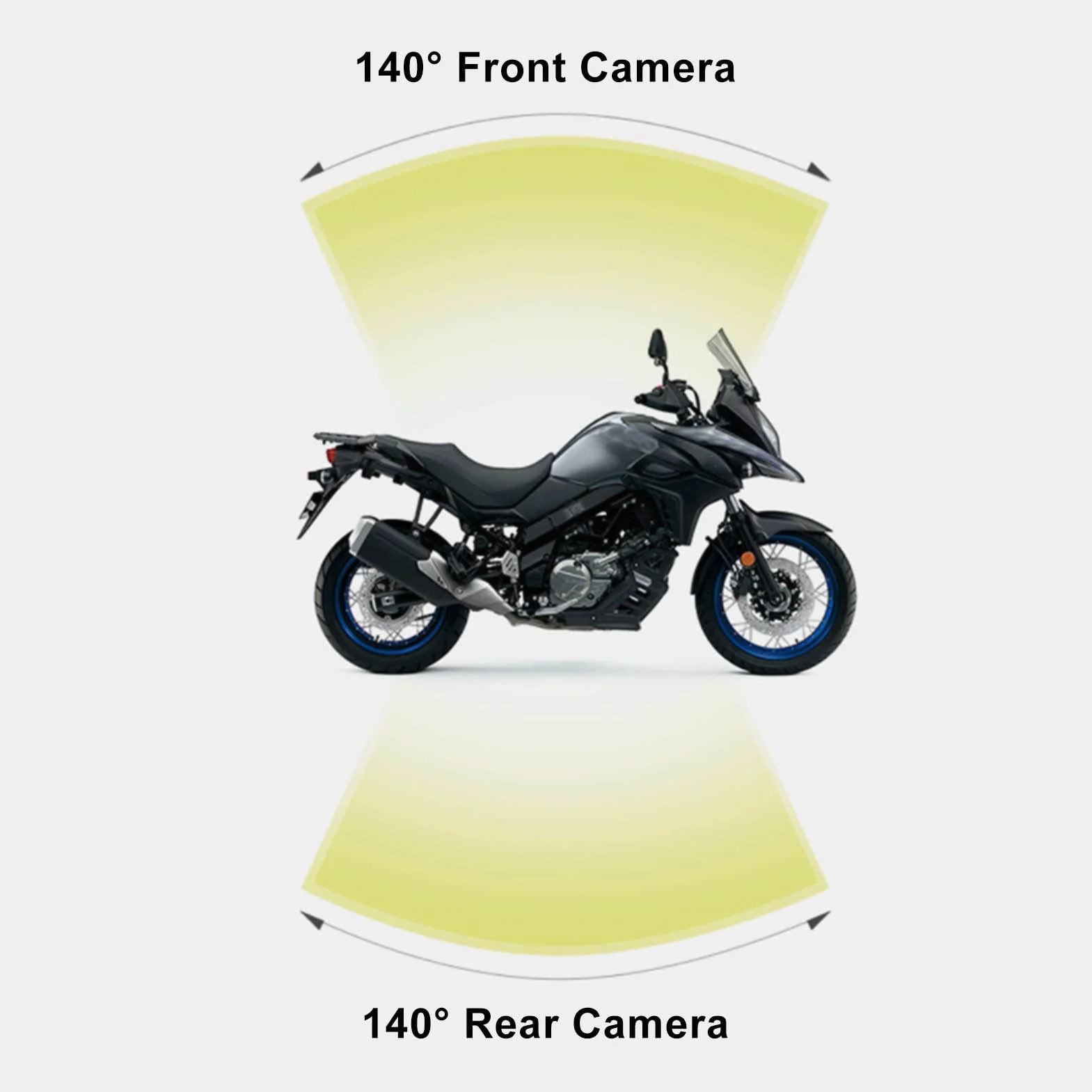 Kamera Motocyklowa D Podwójna Kamera i Nagrywanie z tyłu. Nagrywanie z Obiektywem Szerokokątnym 080P. Rejestrator z Kamery Motocyklowej