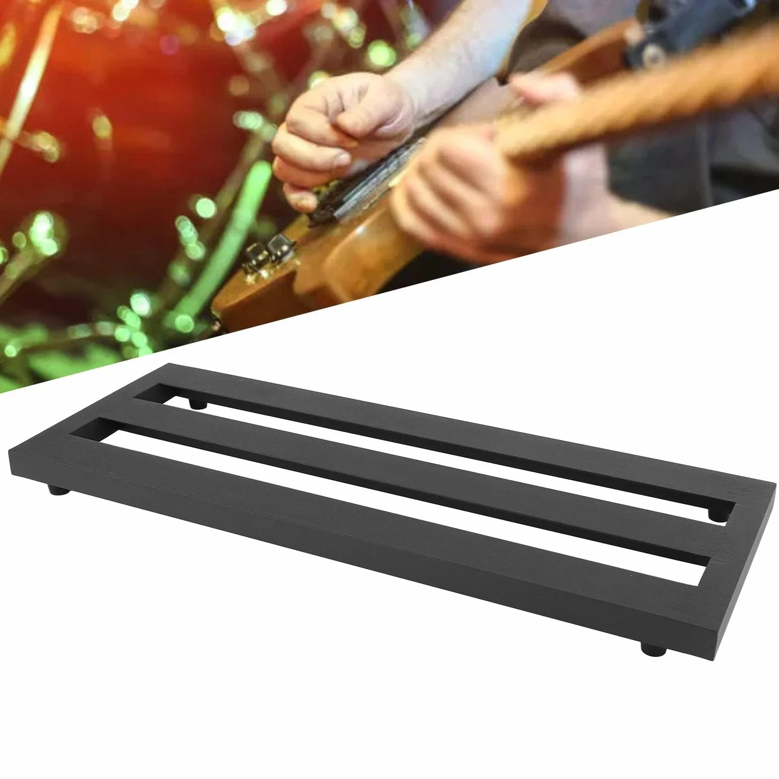 Pedał Gitary Bardzo Duży pedał Efektów Gitarowych Antypoślizgowa Powierzchnia Akcesorium do Gitary Elektrycznej ze Stopu Aluminium z torbą (PB 2)