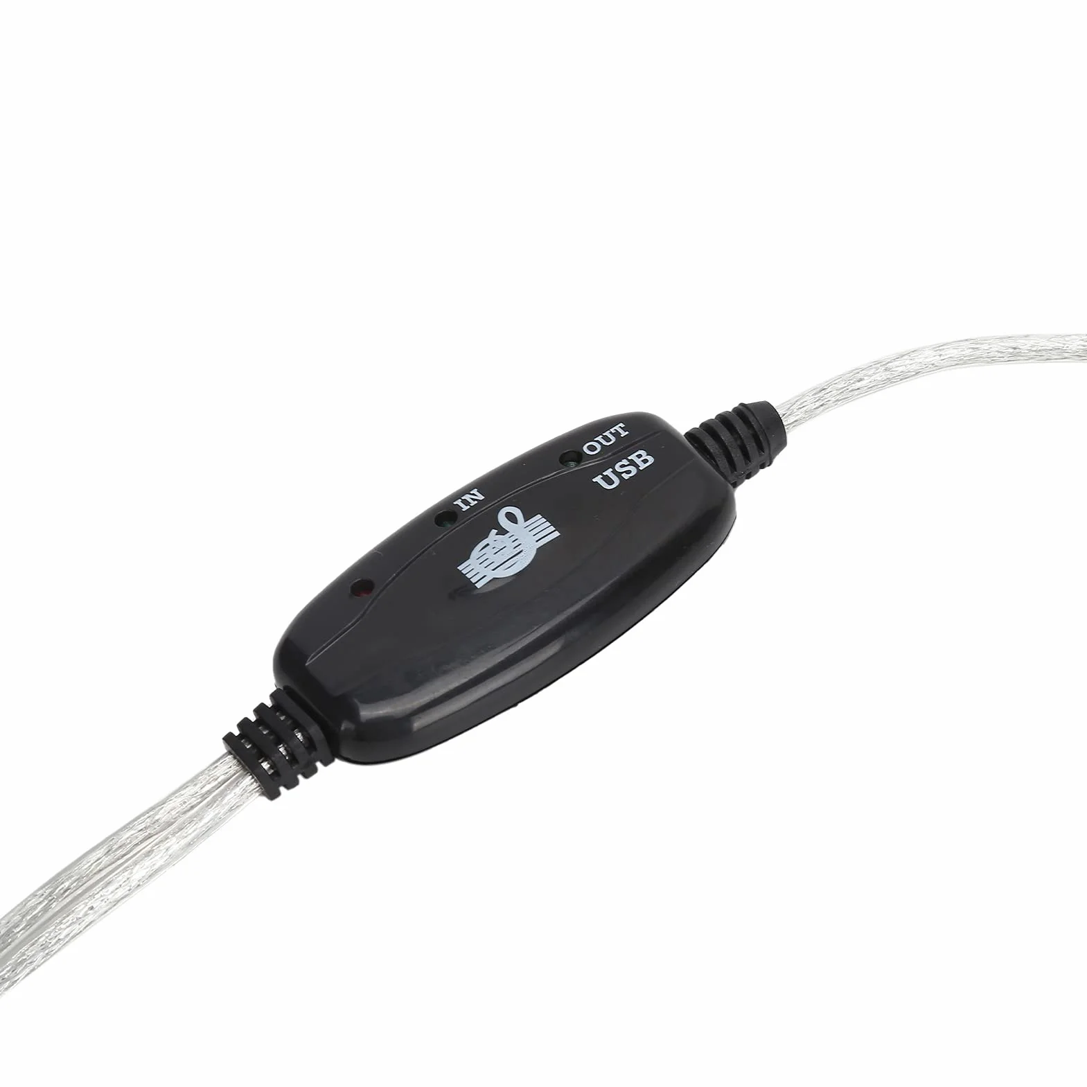 Fdit Uniwersalny kabel MIDI na USB, 2 m, do klawiatury i syntezatorów, 5-pinowy interfejs MIDI, bez napędu, wskaźnik wejścia i wyjścia, łączy elektroniczne instrumenty muzyczne z komputerami