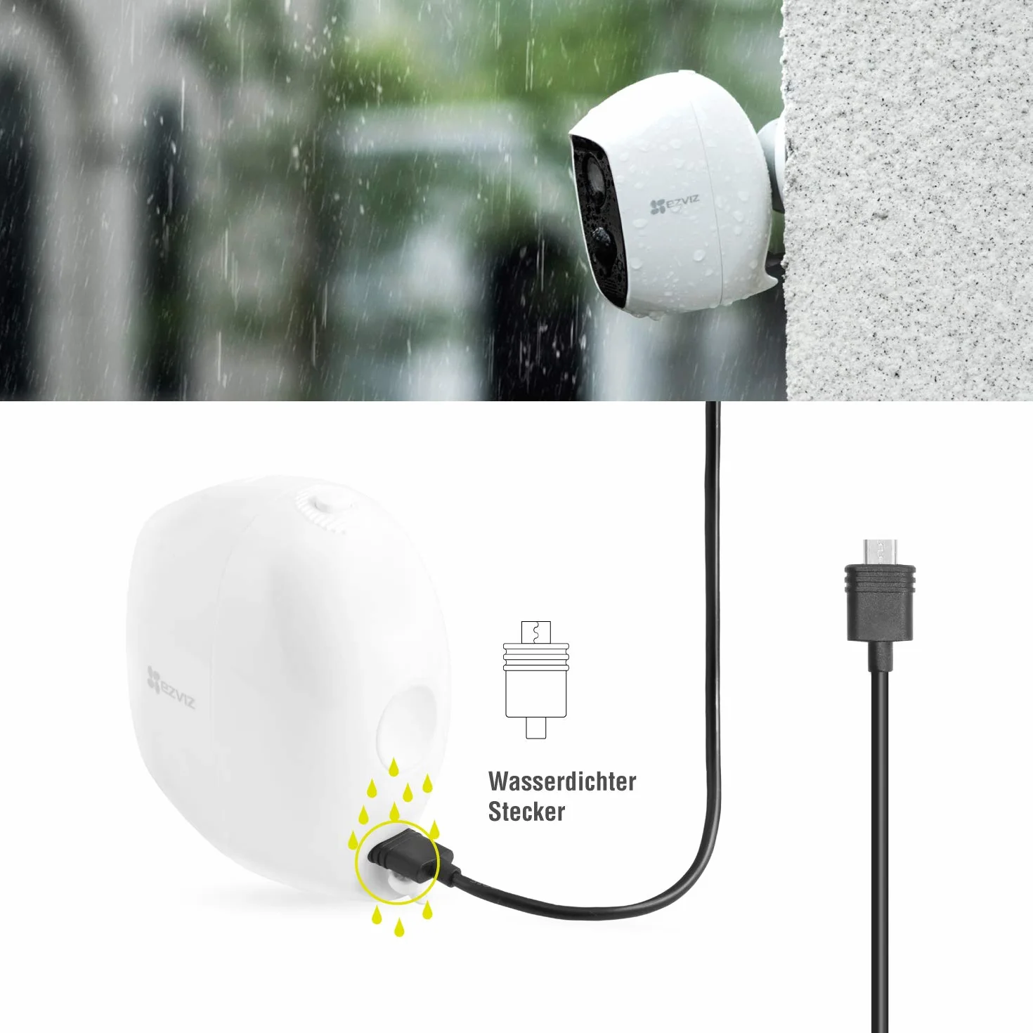 EZVIZ C3A Kamera IP WiFi C 3A Kamera bezpieczeństwa WiFi, (Panel słoneczny C3A)