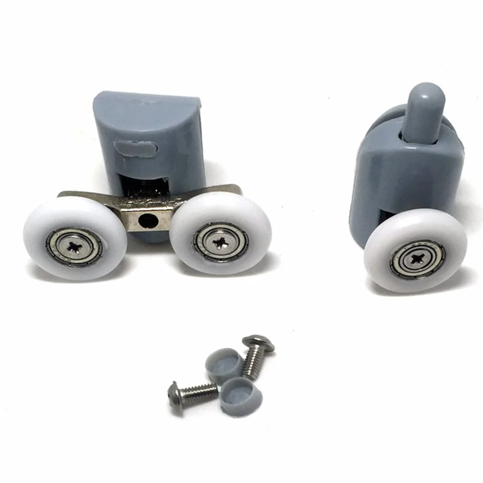 8 sztuk Łożysko Prysznicowe,Podwójne rolki koła koła łożyska do drzwi prysznicowych kabina Home Łazienka DIY Części zamienne (25mm)
