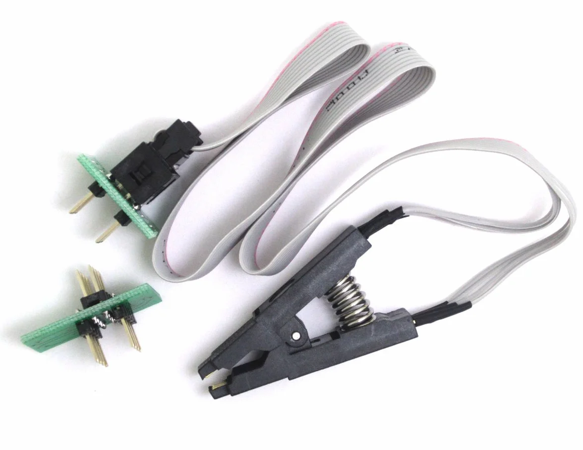 DollaTek SOIC8 SOP8 klips testowy do EEPROM 93CXX / 25CXX / 24Cxx programowanie In-Circuit + 2 adaptery