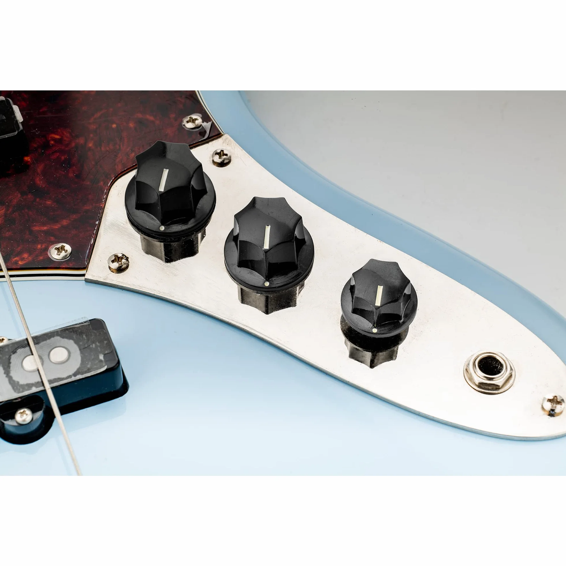 Musiclily Pro Calowa Gałka Potencjometru Jazz Bass do Gitary Basowej USA typu JB, Złoty(3 szt.)