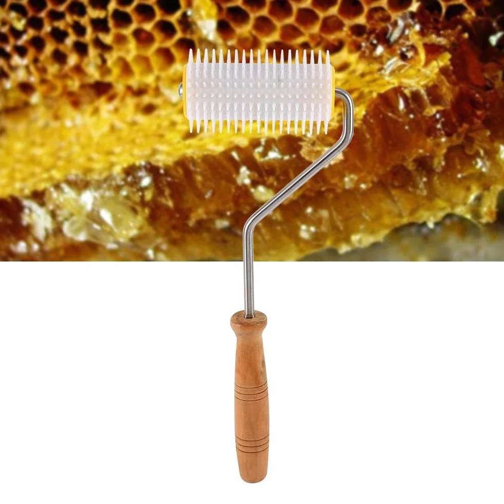 Honig Entdeckeln Roller Bee Kamm Kunststoff Entdeckelnadel Roller Extrahieren Bienenhonig Imkerei Werkzeug Perfekte Ausrจนstung