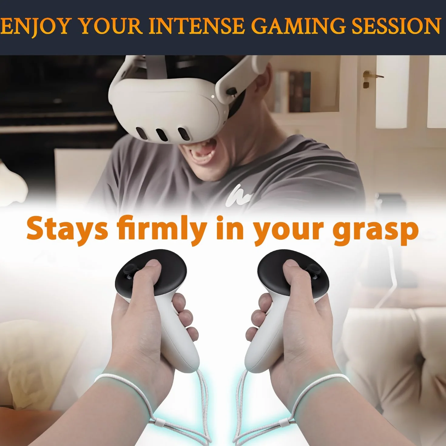 SOULWIT 1 para ulepszonych wymiennych pasków na nadgarstek do Oculus Quest3/Quest 3, wytrzymałe i regulowane paski na rękę do Meta Quest3S/Quest 3S kontrolera, łatwa instalacja typu zrób to sam