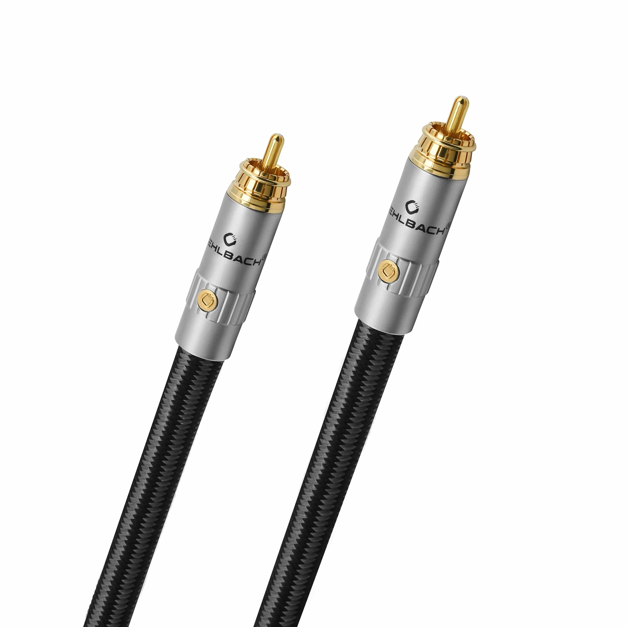 Oehlbach XXL Sub Xtreme 220 - High-End Subwoofera Kabel (Made in Germany, kabel audio cinch z precyzyjnym odtwarzaniem basów) 2,20 m - czarny