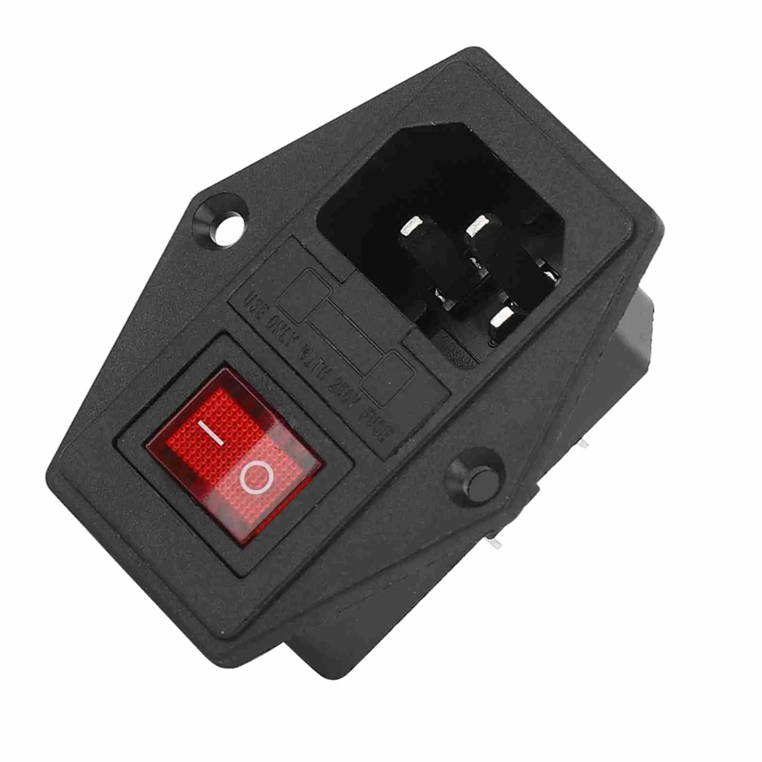 3-biegunowy przełącznik gniazdowy, wtyczka modułu wejściowego AC 16A 250V, wyłącznik bezpiecznikowy, mosiężny przełącznik kołyskowy, gniazdo wtykowe IEC320 C14 z wyłącznikiem (3 PAKIETY)