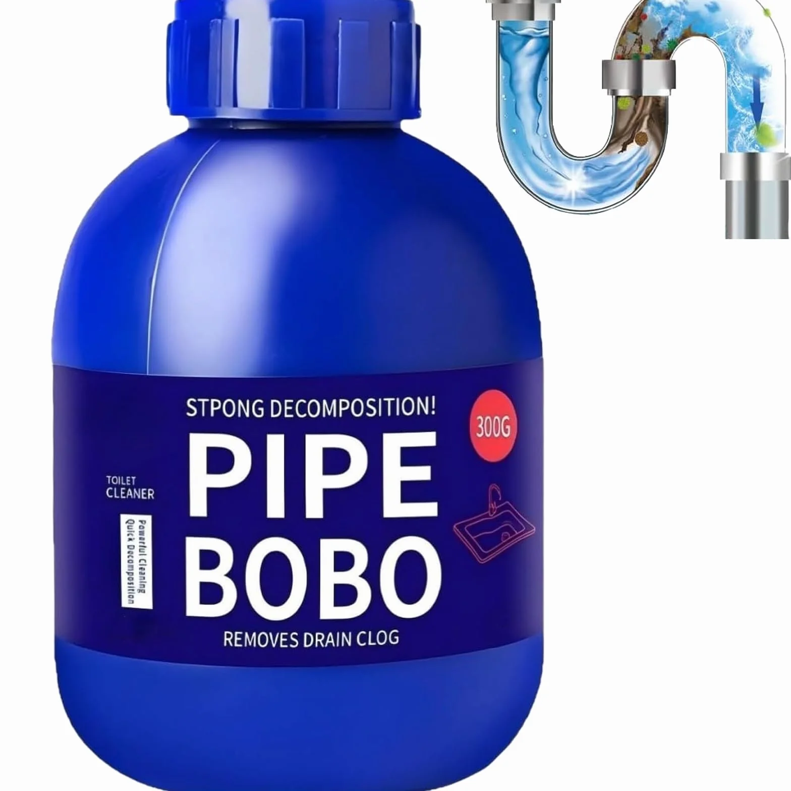 Pipe Drain Unblocker, Powerful Pipe Dredge Agent for Outdoor, Kitchen, Bathroom, Shower, Toilet, Sink and Drain Cleaner, Professional Dredge Agent, Safe for Pipes and Septic Systems(1Pc)