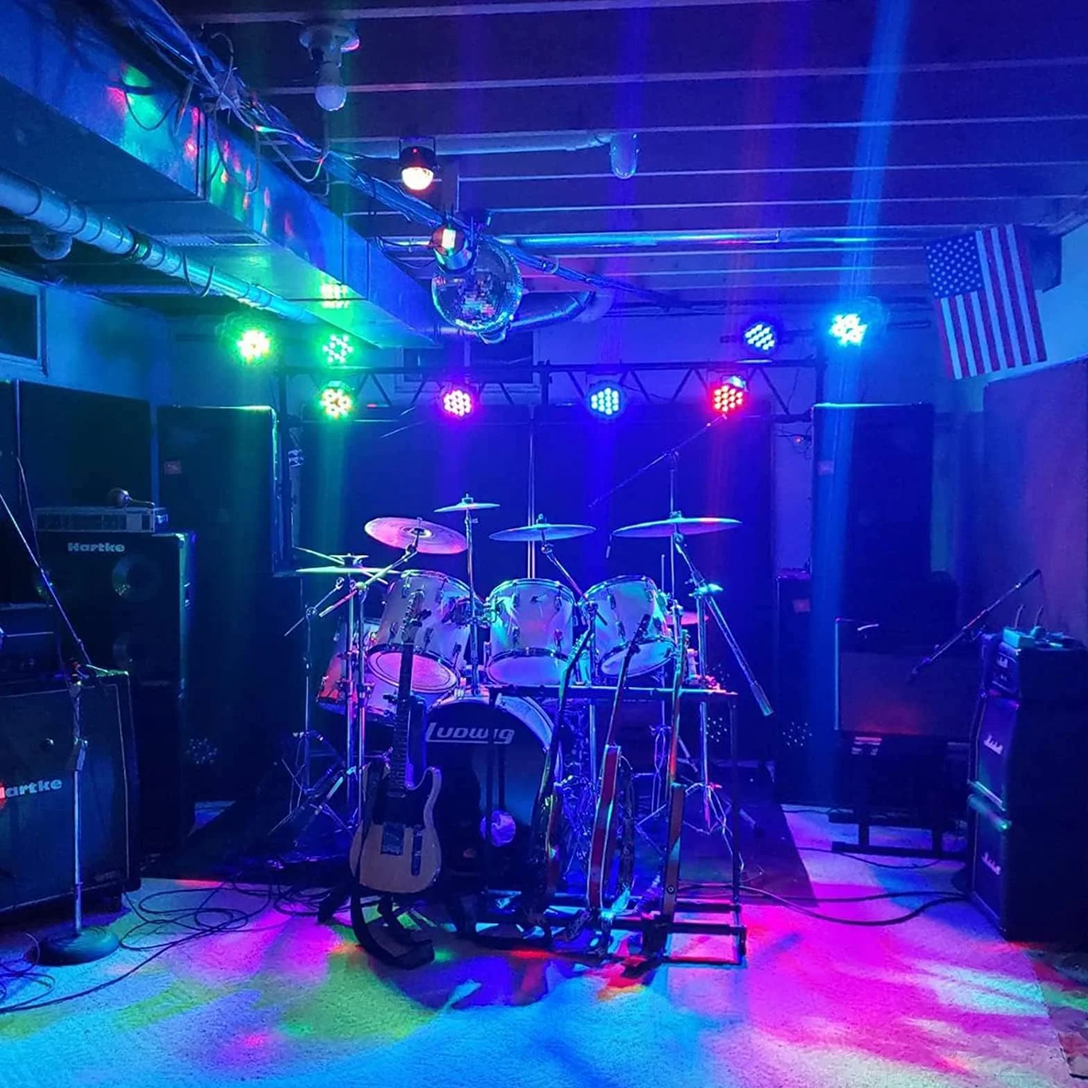 RGBW SEBRUANC 7 LED DMX projektor LED z pilotem zdalnego sterowania, 8 trybów świecenia, do DJ-a, baru, na Boże Narodzenie, Haloween, 4 sztuki