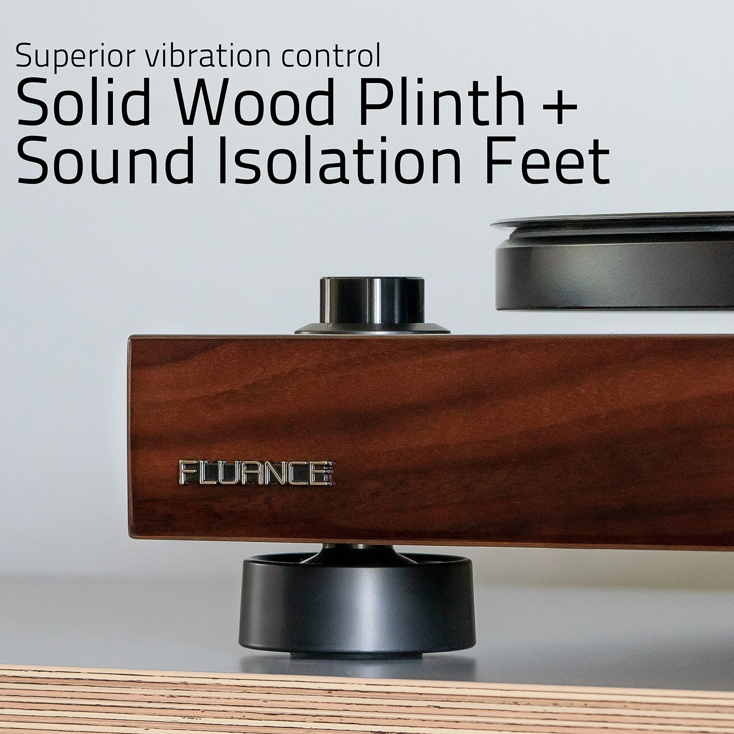 Fluance RT81 Elite High Fidelity Vinyl Turntable Record Player with Audio Technica AT95E Cartridge, Belt Drive, Built-in Preamp, Adjustable Counterweight, Solid Wood Plinth - Walnut