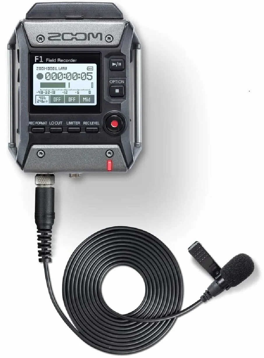 ZOOM F 1 LP Enregistreur 2 pistes + micro Lavalier