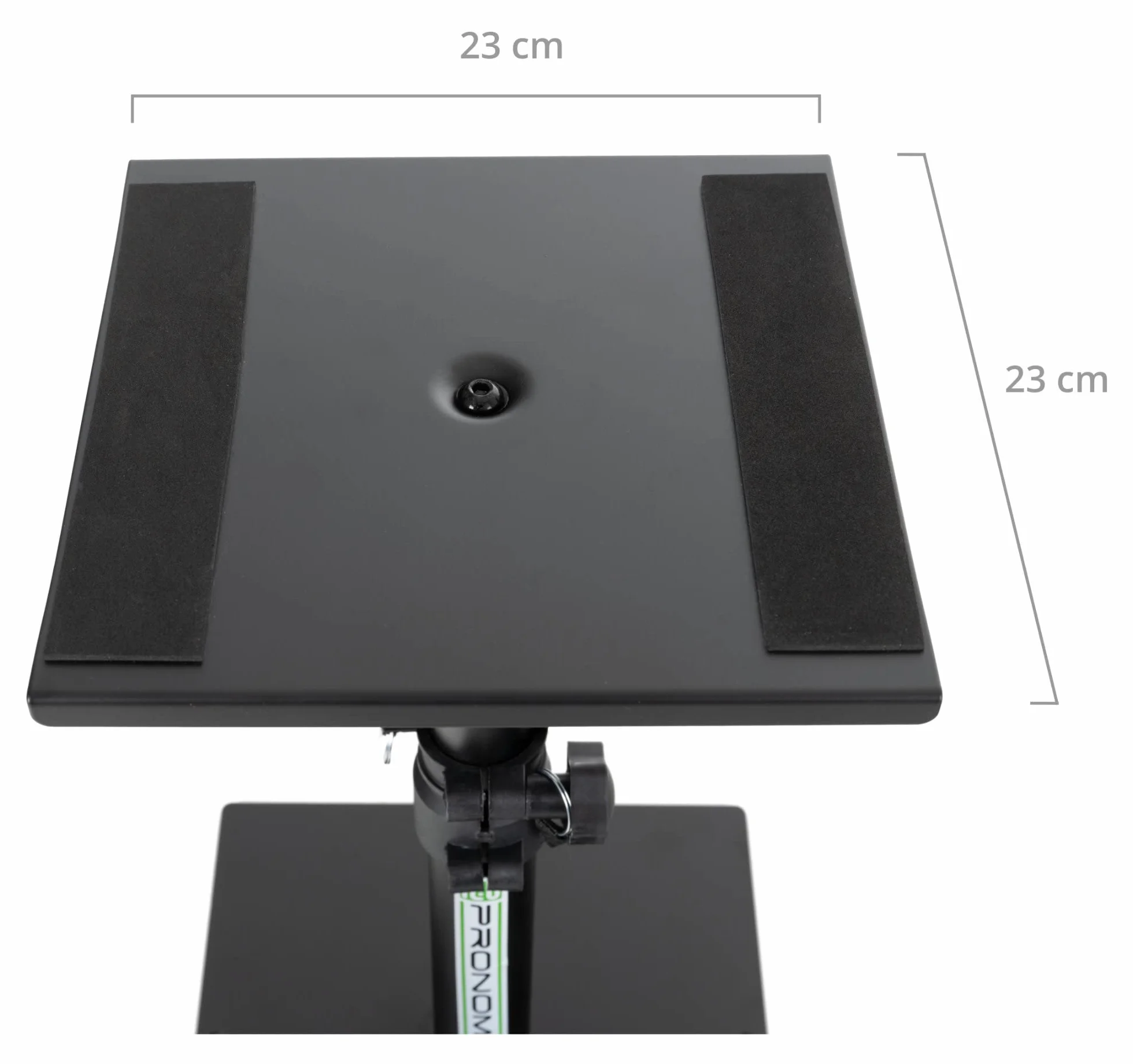 Pronomic SLS-36P BK Statyw stołowy do monitorów studyjnych - solidny statyw głośnikowy do monitorów studyjnych - wysokiej jakości design - regulacja wysokości od 25,5 do 41 cm - półka z gumowymi