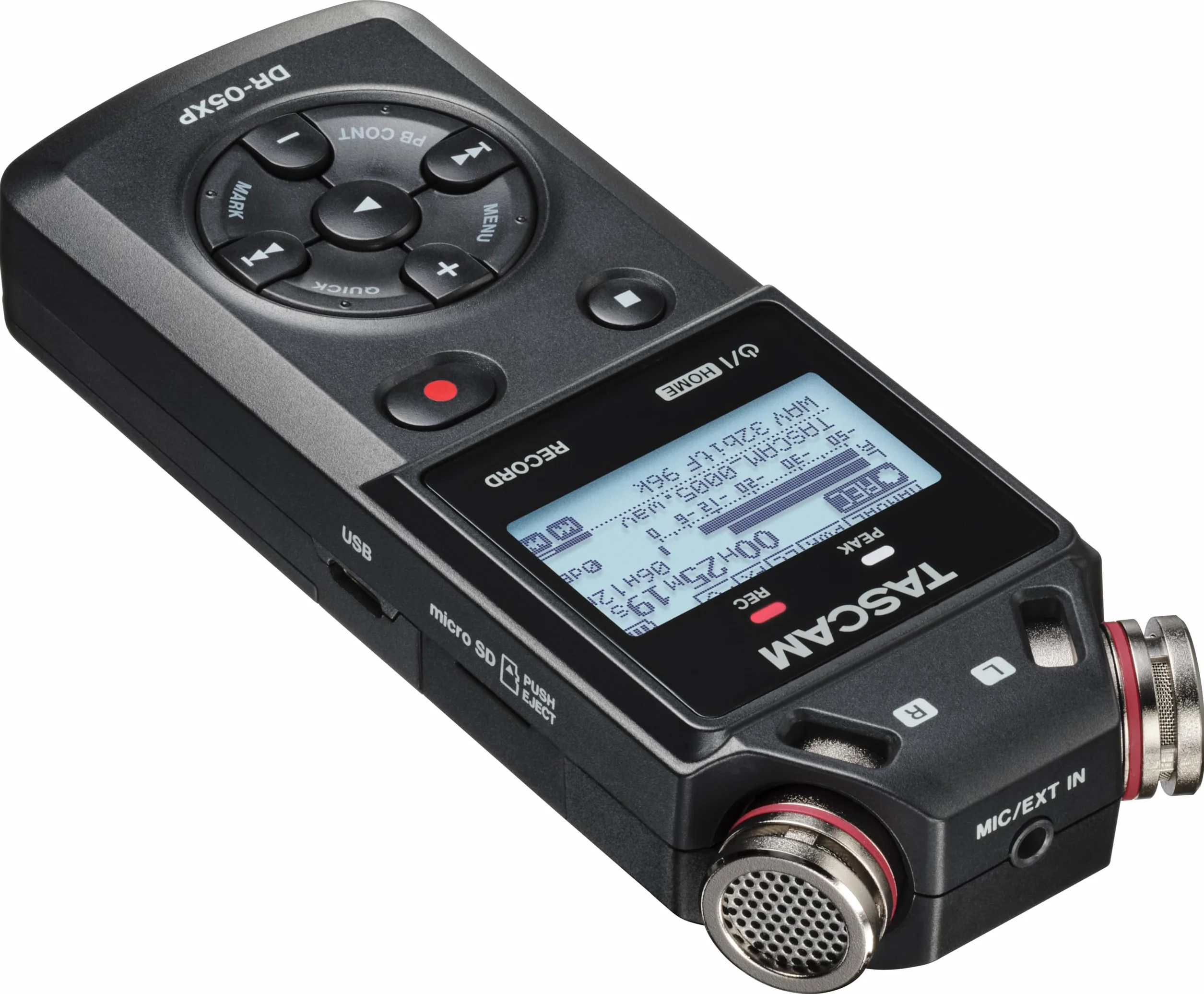 Tascam DR-05XP - 2-kanałowy 32-bitowy przenośny przenośny rejestrator ręczny z interfejsem audio USB-C