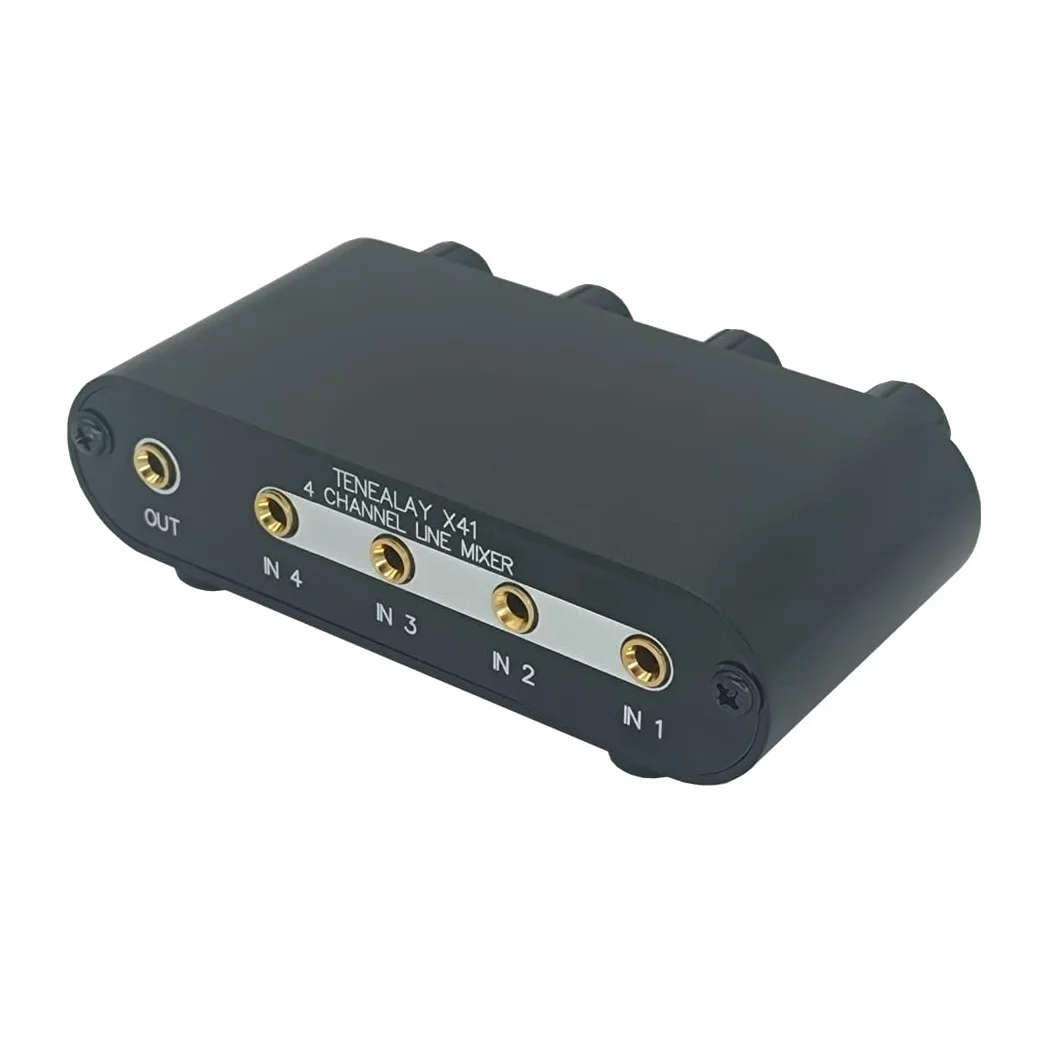 4-drożny mikser audio stereo poziomy sterowania linią mini mikser pasywny (X41)