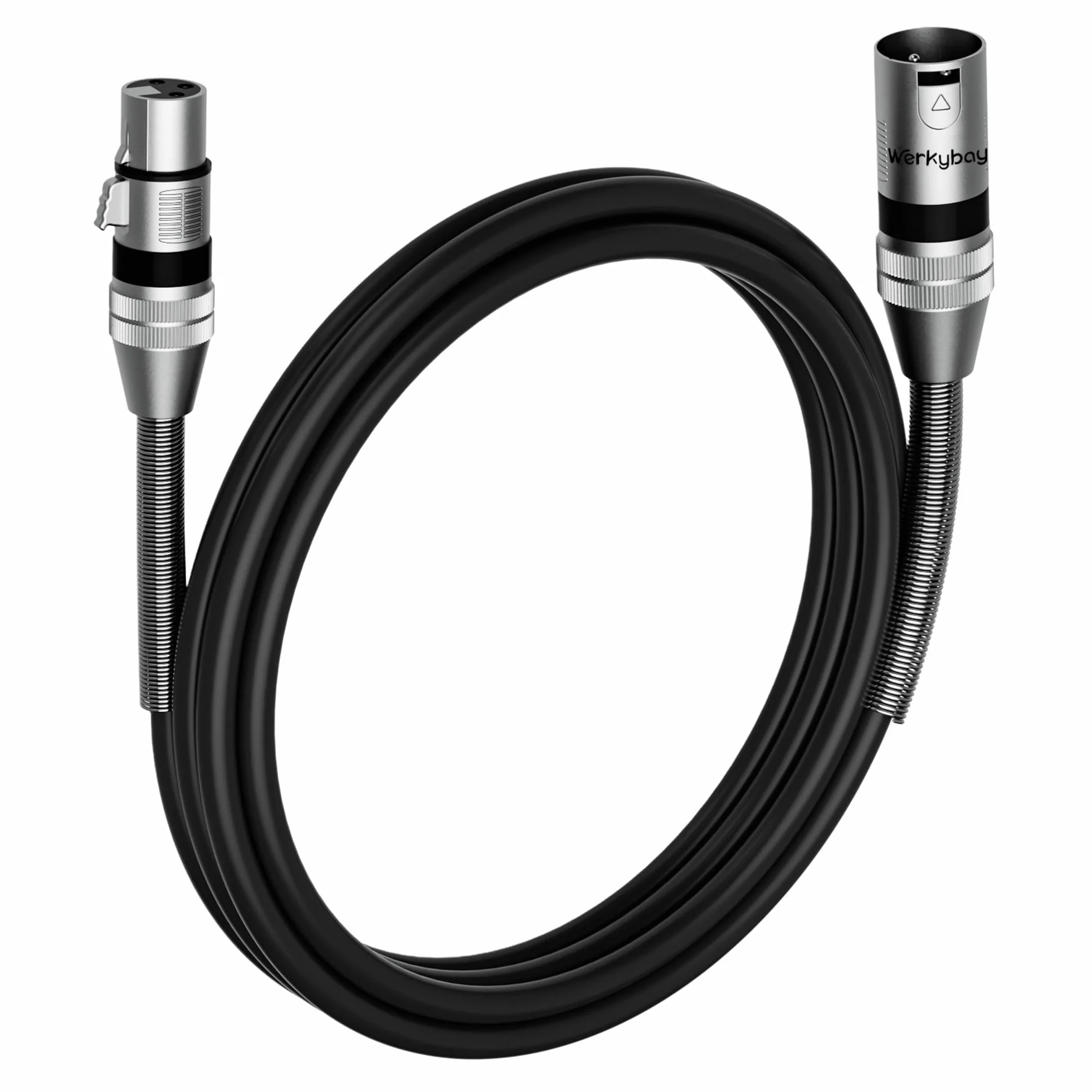 3-biegunowy kabel XLR 0,5m (1 sztuka), wtyczka na gniazdo XLR, symetryczny kabel mikrofonowy, 50cm przedłużacz do mikrofonu, podcastów, sceny, studia, głośników, miksera, wzmacniacza itd.