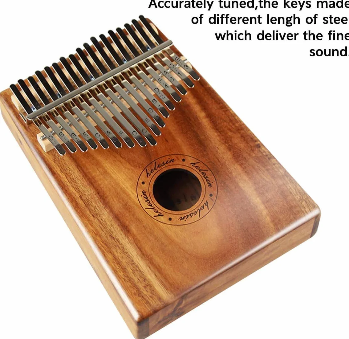 Kalimba 17 Key Thumb Fortepian Marimba Instrument Muzyczny z Młotem KOA