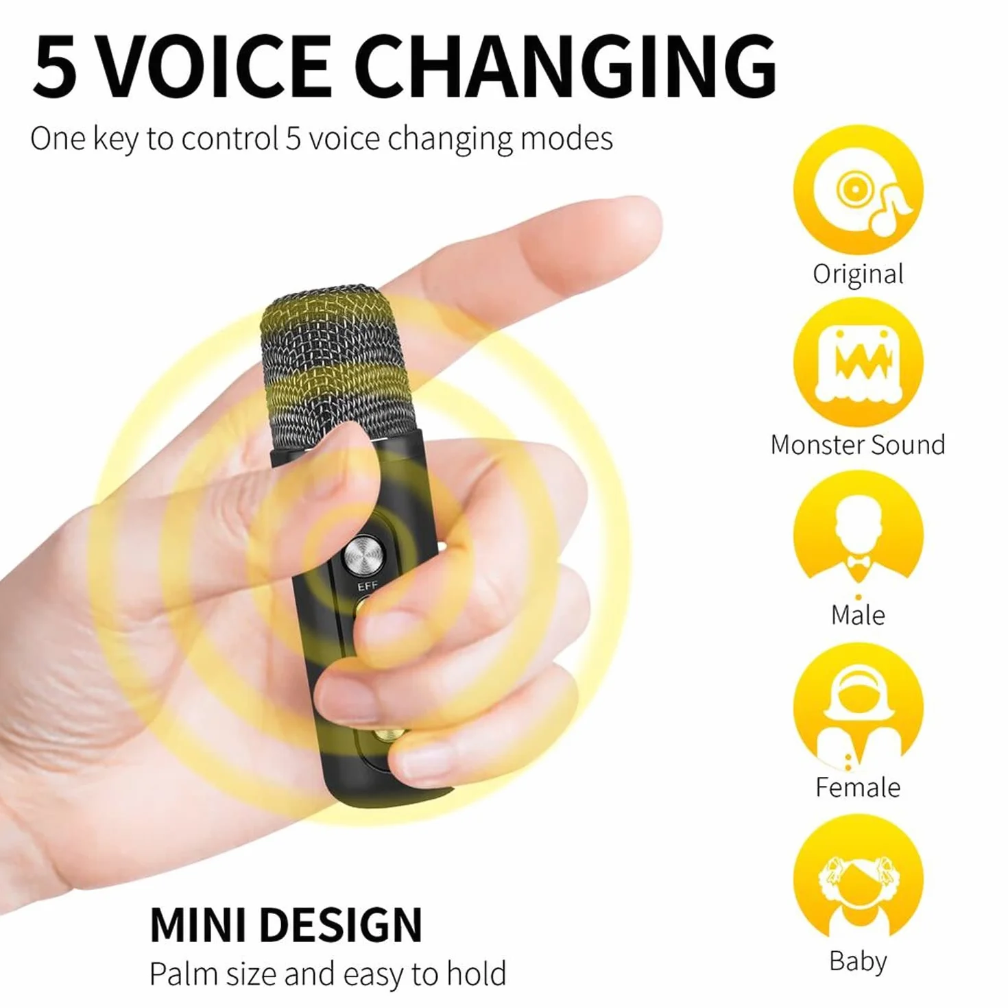 Maszyna Karaoke Głośnik z 2 bezprzewodowymi mikrofonami dla dorosłych, dzieci Przenośny Bluetooth HD Sound PA System, Śpiewająca maszyna z Echo i Vocal Cut, obsługuje TF/USB, AUX