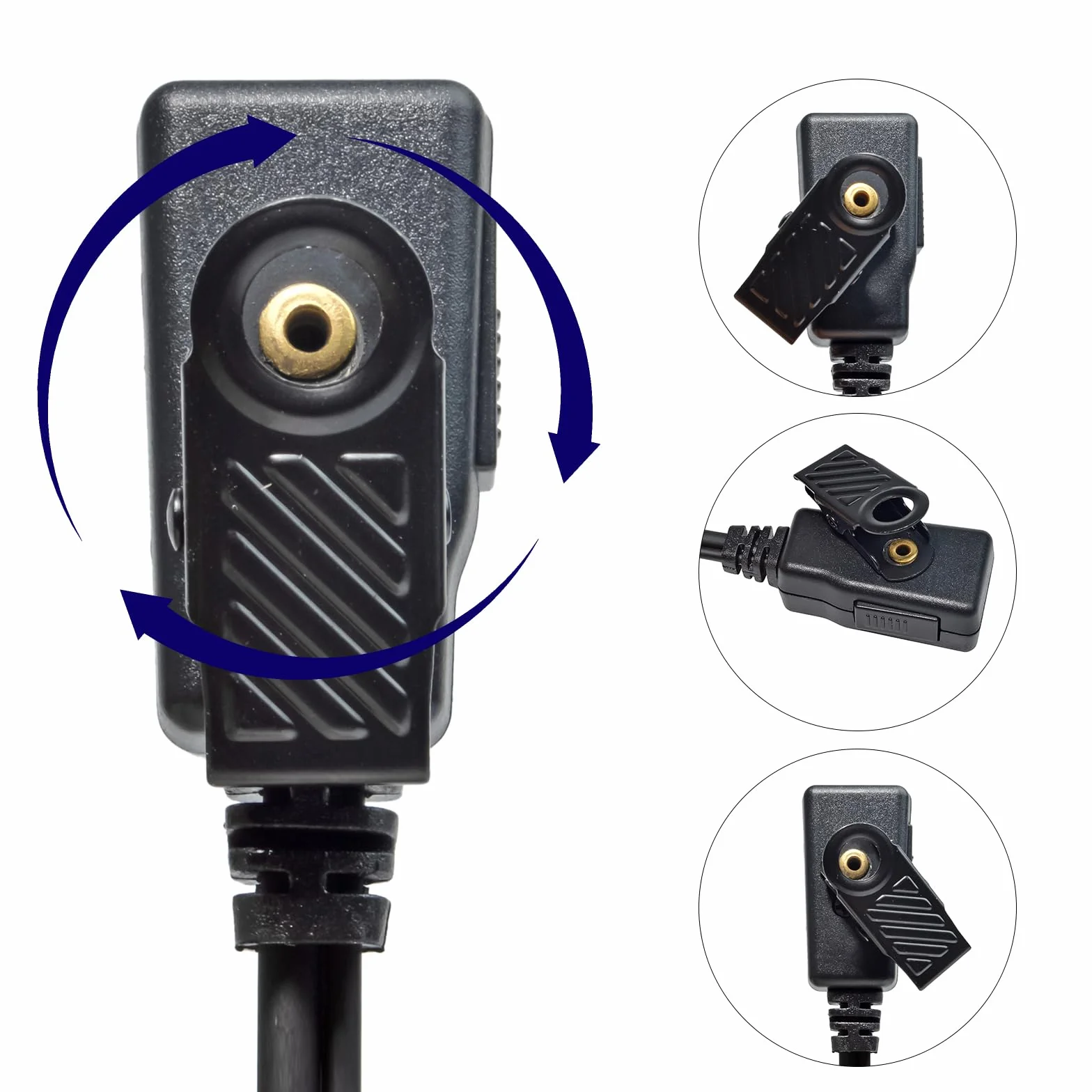 Słuchawki kompatybilne z Motorola DP1400, CP040, GP300, GP88, radio walkie-talkie, w kształcie litery G, słuchawki z mikrofonem i PTT dla bezpieczeństwa Bodyguard (przezroczysty wąż, 1 sztuka