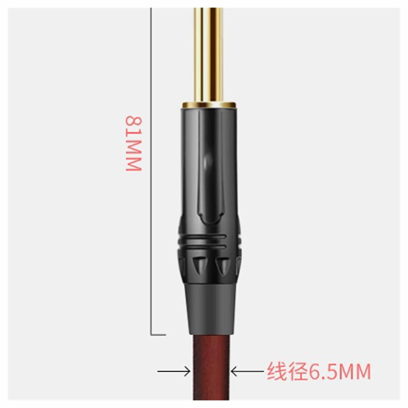 Kabel przedłużający do połączenia audio gitarowego 6,35 mm 6,5 mm z męskiego na męskie Mikrofon wzmacniacza gitarowego Gitary Kabel Instrumentalny (Color : 3/4, Size : 40m)