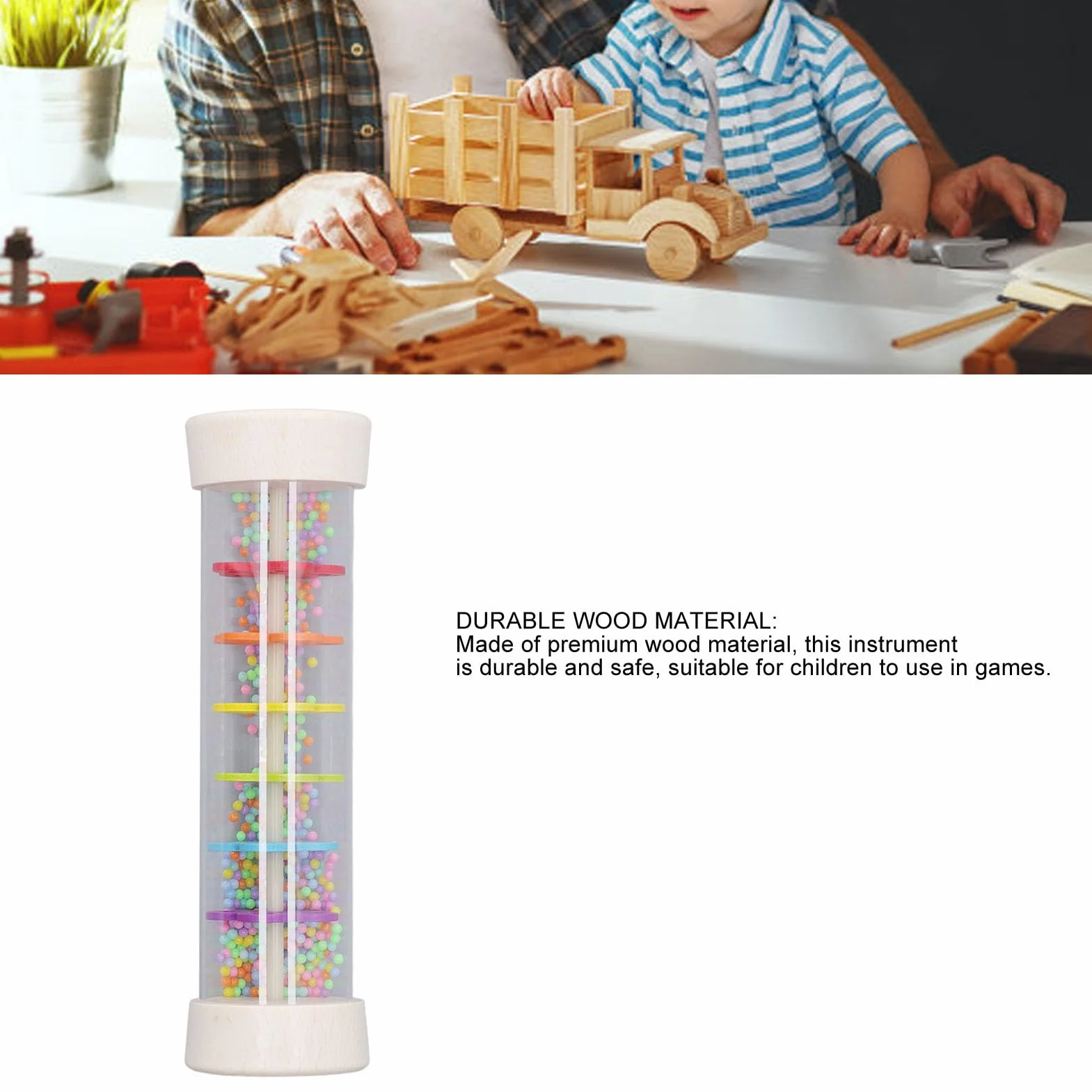 Rainmaker Rain Stick Drewno Drewno Kolorowa Muzyka Edukacja Deszczowa Shaker do Domu Przedszkola L Tworzenie Prawdziwego Deszczu S Deszczowy Patyk Shakerrain Kij Toyrain Dźwięk