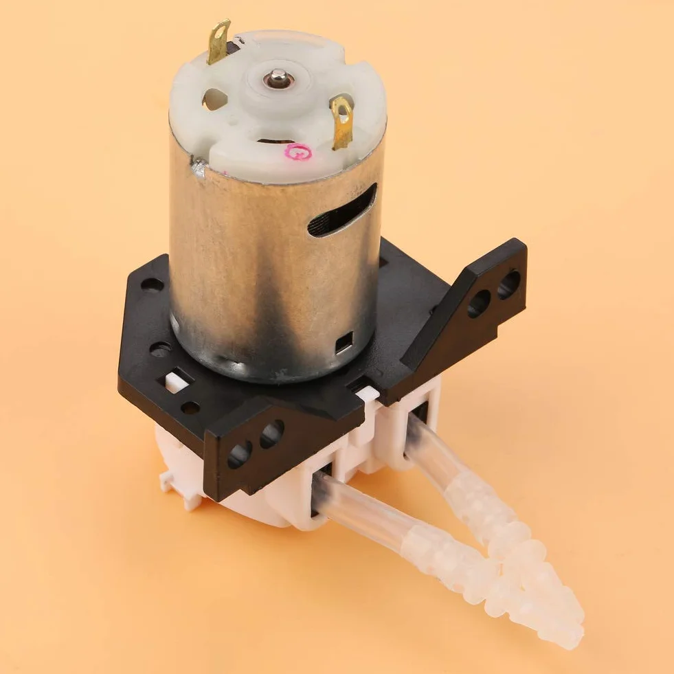 Hilitand Perystaltyczna pompa dozująca DC 12 V/24 V DIY perystaltyczna głowica rurowa do akwarium laboratorium analizy chemicznej (biała 12 V 3 x 5)